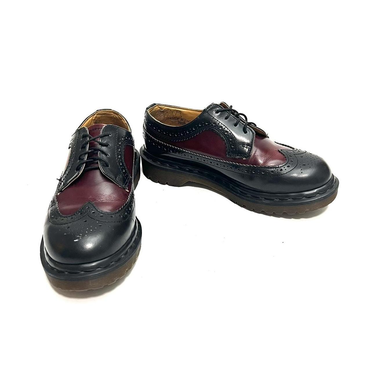 Vintage 1990s black leather brogue wingtip platform | Depop