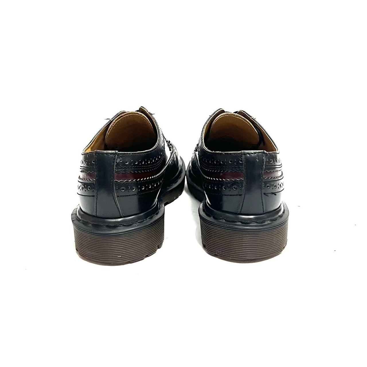 Vintage 1990s black leather brogue wingtip platform | Depop