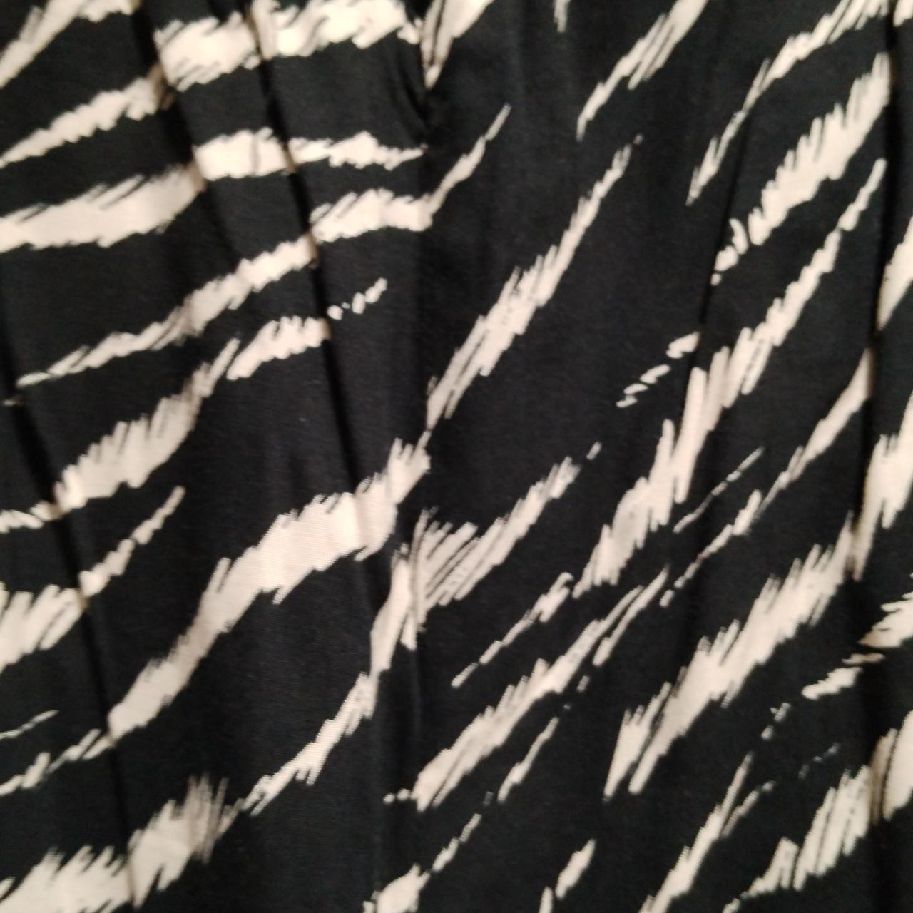 Matalan. Size 16 wide leg black cream trousers, like... Depop