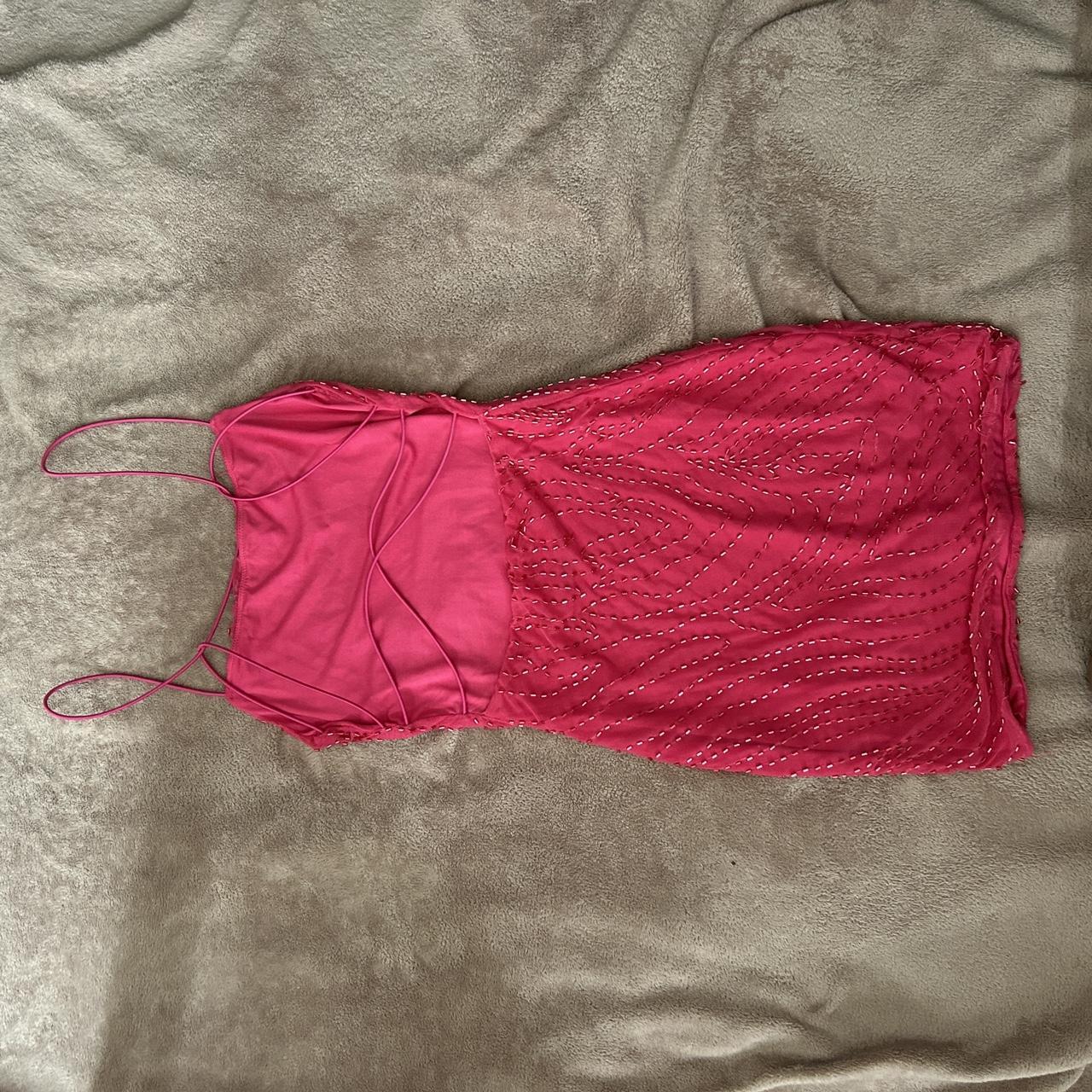 Oh Polly Embellished Multi Strap Mini Dress in Pink.... Depop