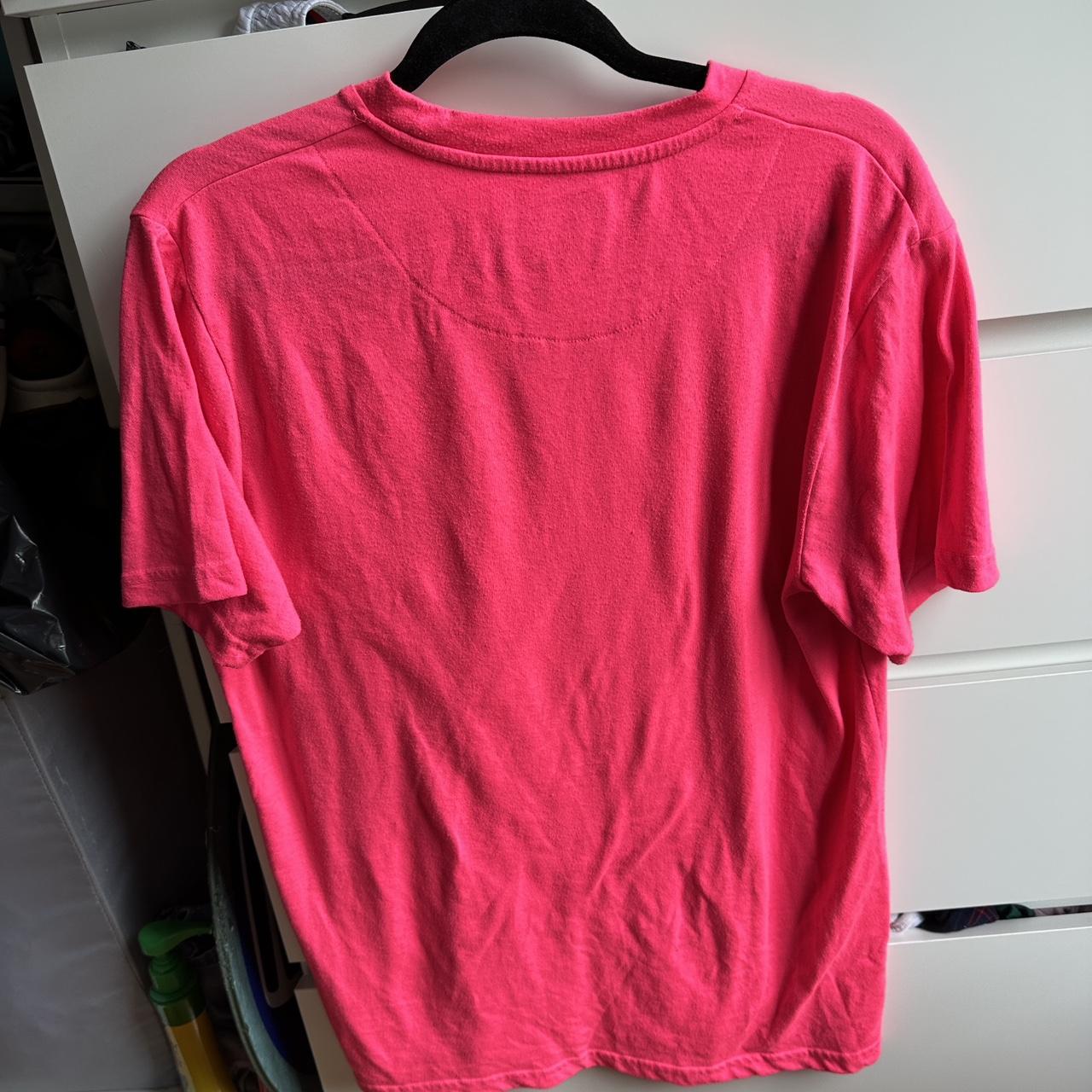 Neon Pink shirt, labeled size S men could fit a M.... - Depop