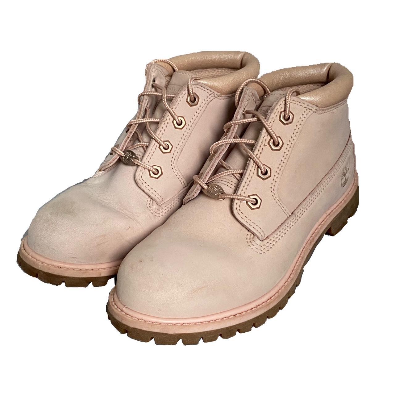 Timberland Waterproof light pink Nellie boots. Depop