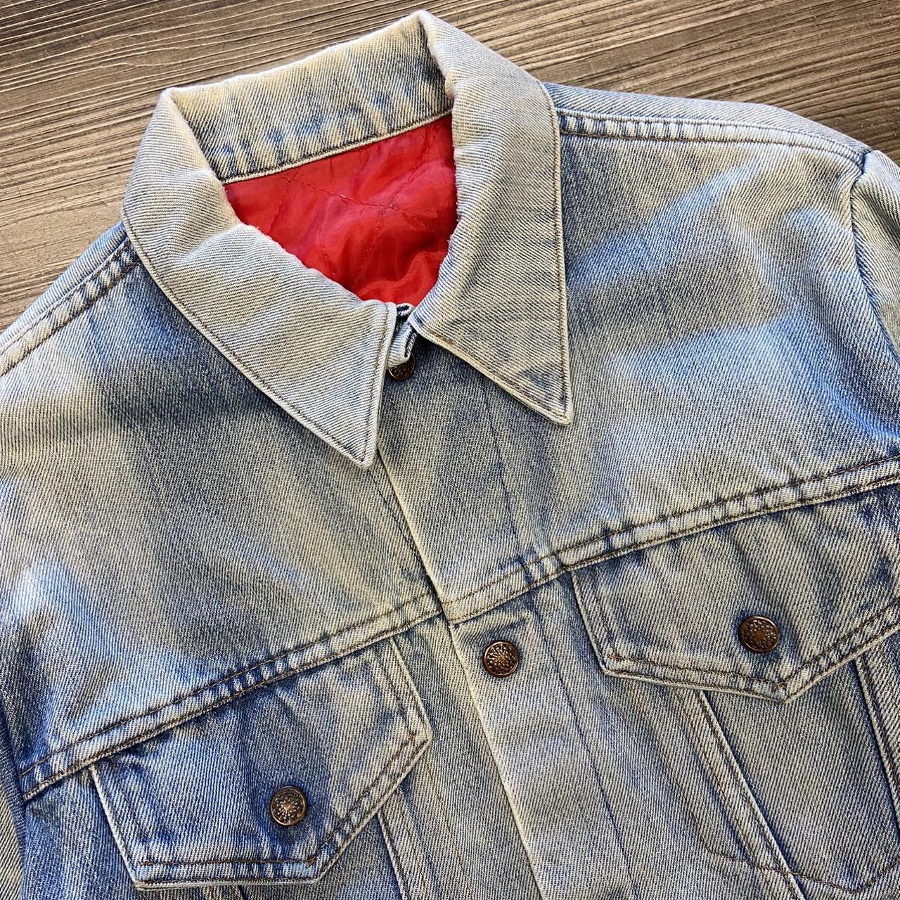 Vintage 60's/70's Lined Denim Trucker Jacket Faded - Depop