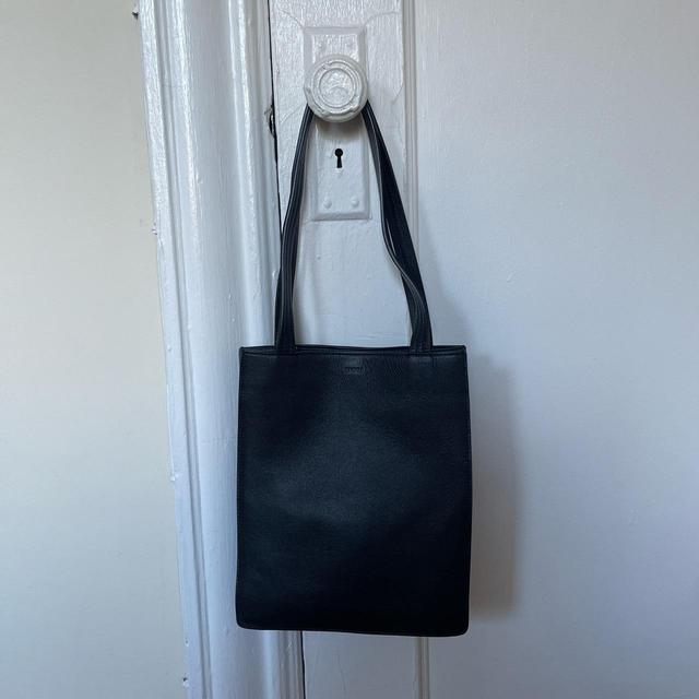 Vintage Libaire Black Leather Bag 90's Rare True - Depop