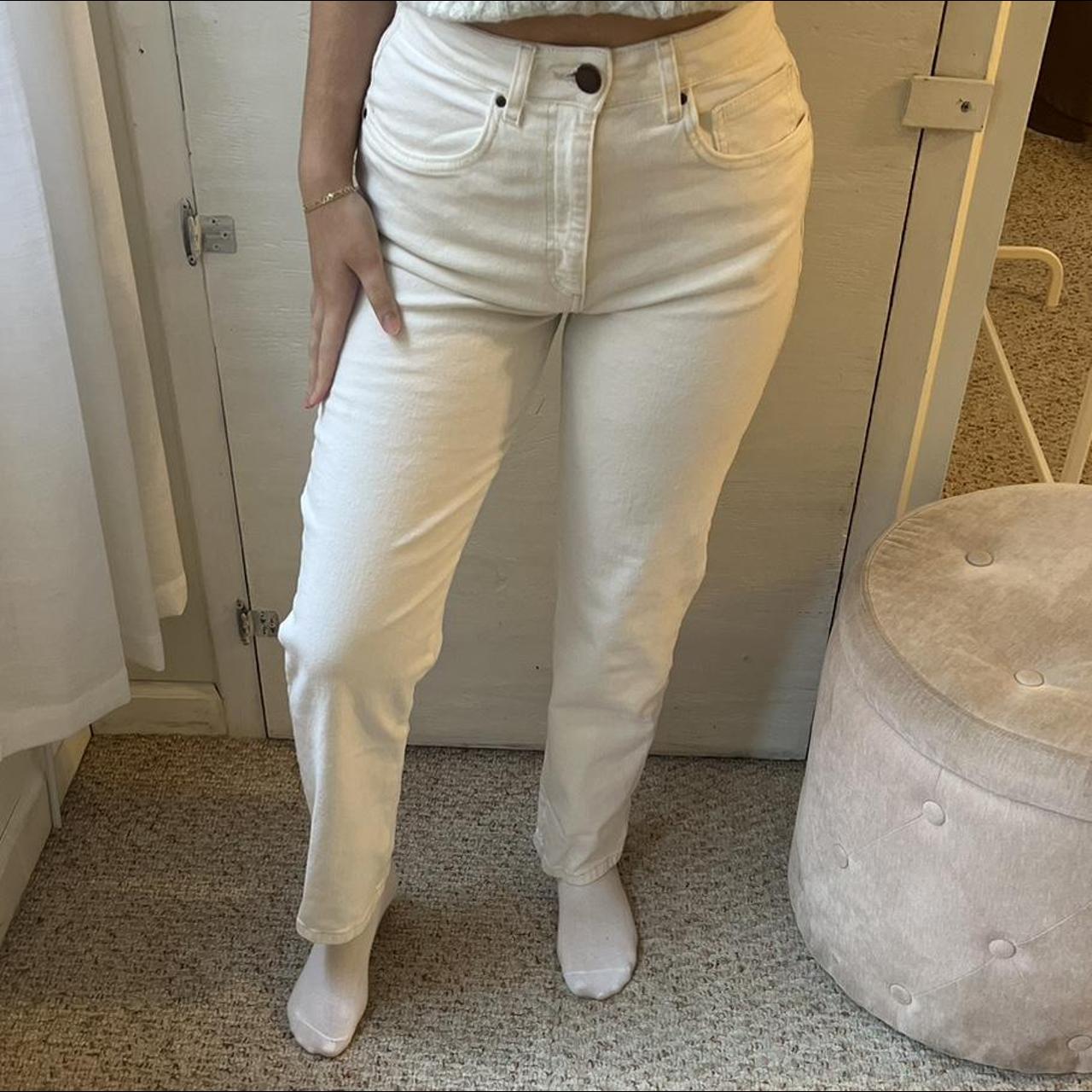 Denim tan-mom-jeans - Depop