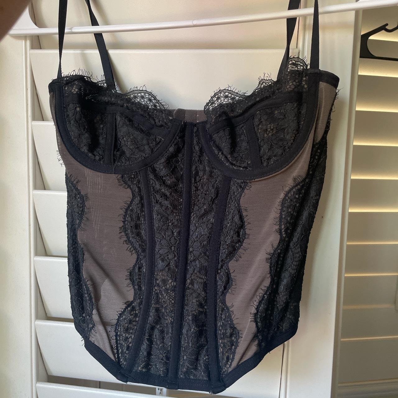 Urban Outfitters Modern Love Corset Black And Light Depop