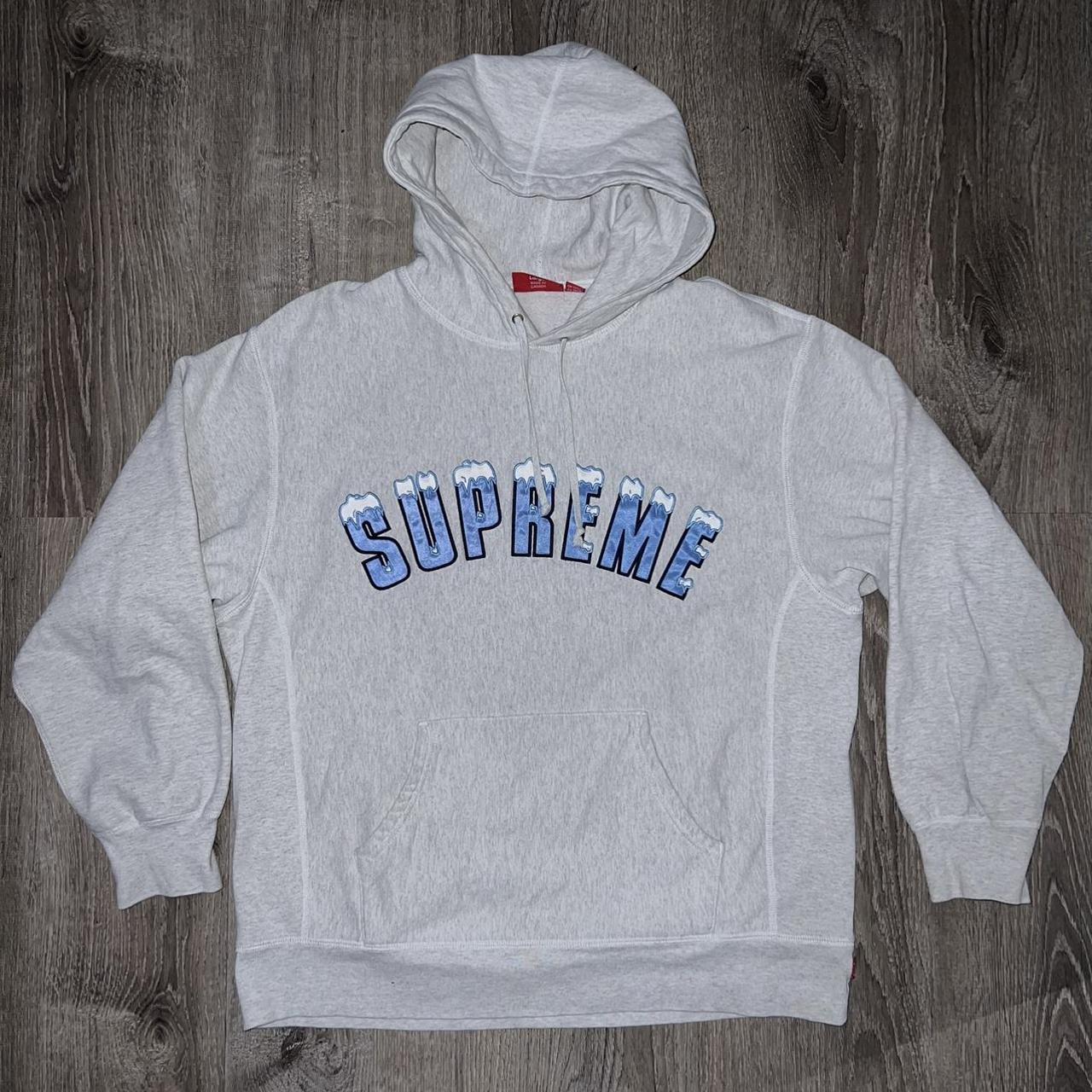 Supreme Ice Arc hoodie 2020 - size L - ash grey... - Depop