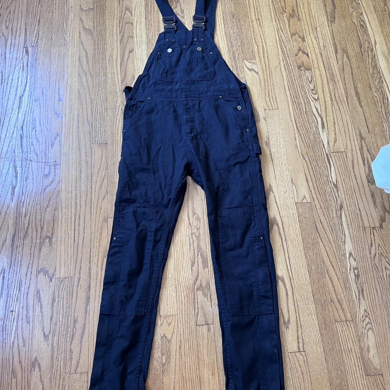 Mens slim clearance fit black overalls