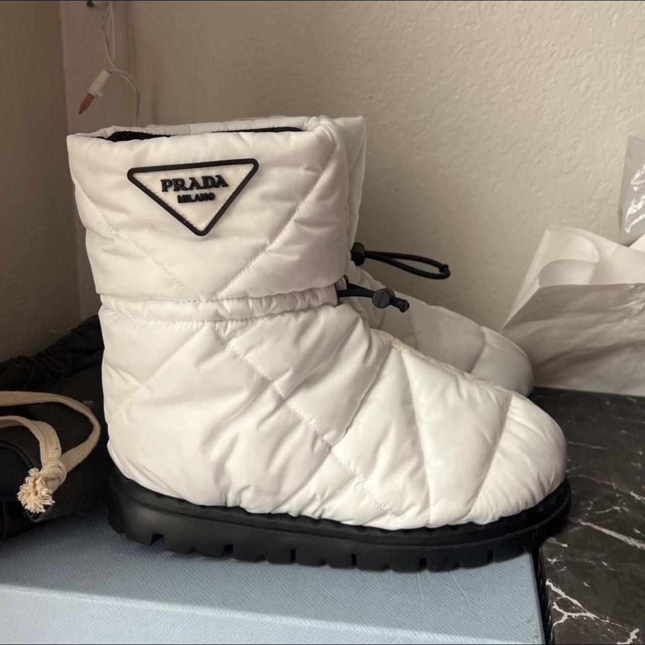 Prada nylon puffer boot — literally just bought - Depop