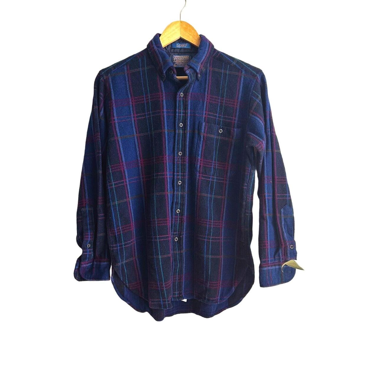 Vintage Pendleton Lobo Wool Flannel Button Up Shirt... - Depop