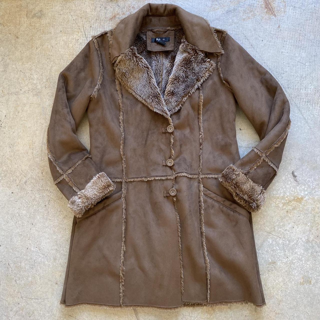 Tan penny lane coat Tan long coat. Faux fur detail.... Depop