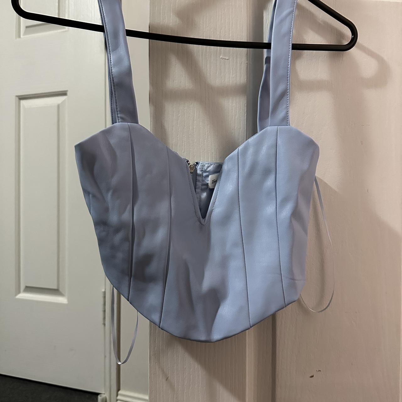 Blue corset top Depop