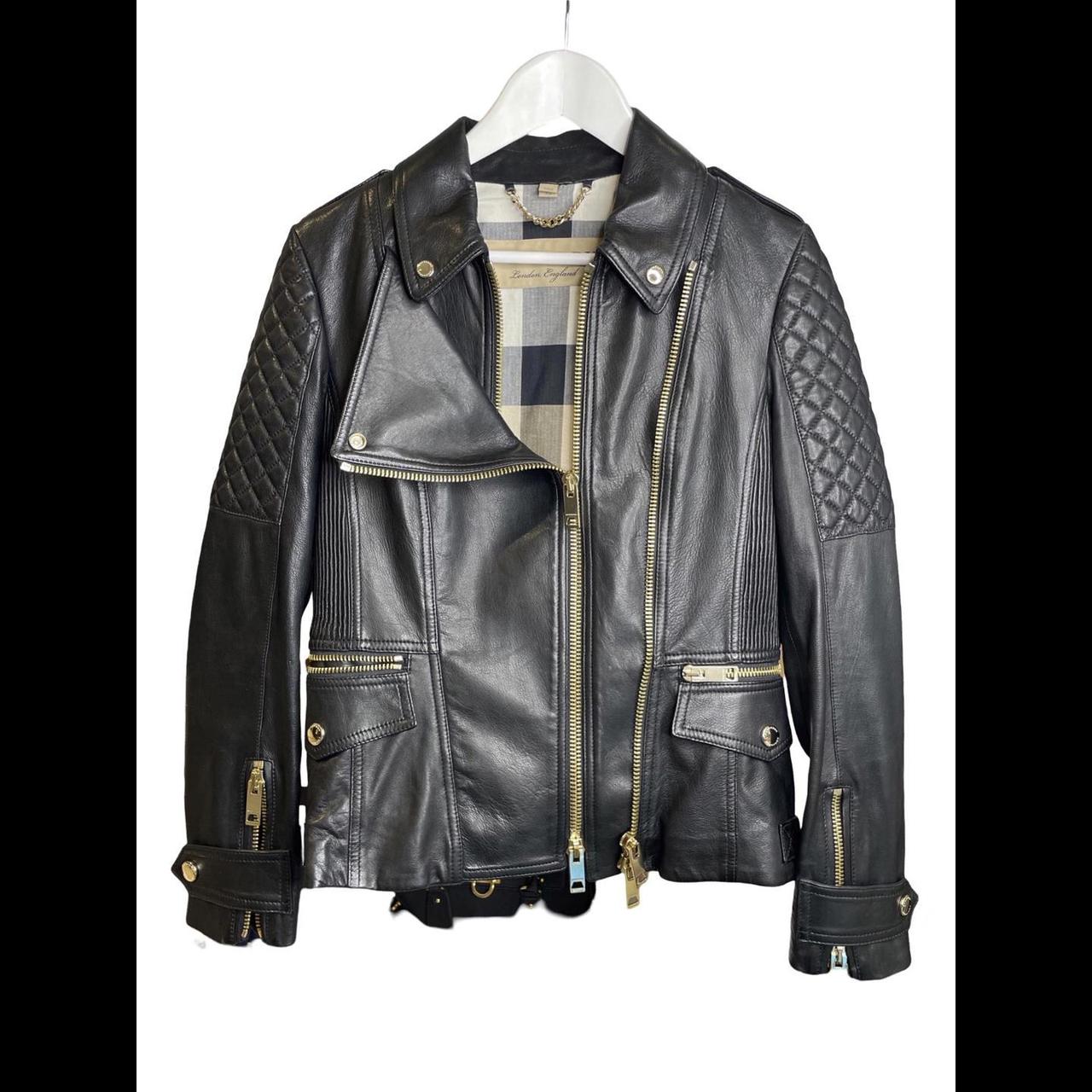 Burberry Black Leather Biker Jacket 2355.109 M