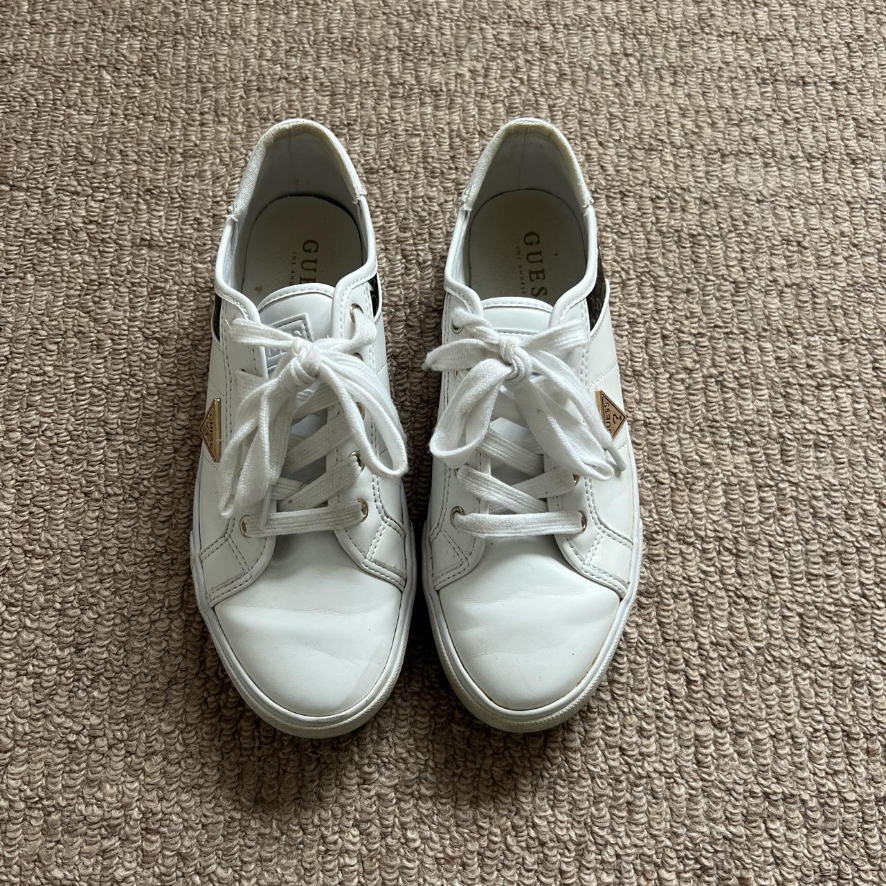 guess white trainers womens