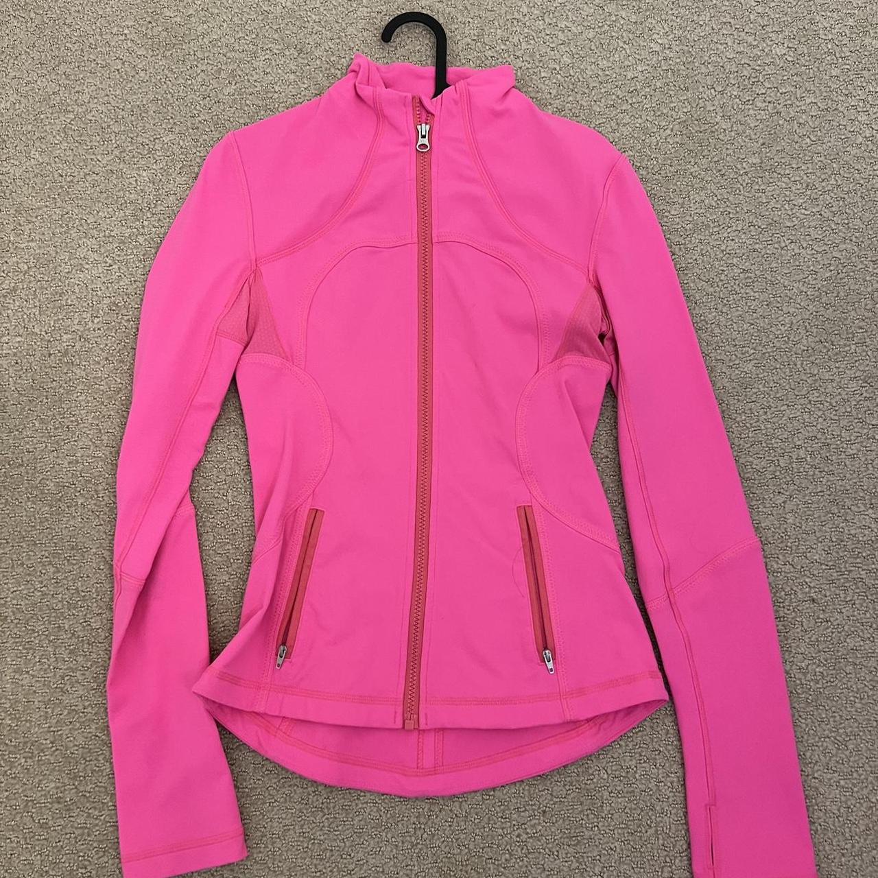 Lululemon sonic pink half zip jacket size 4