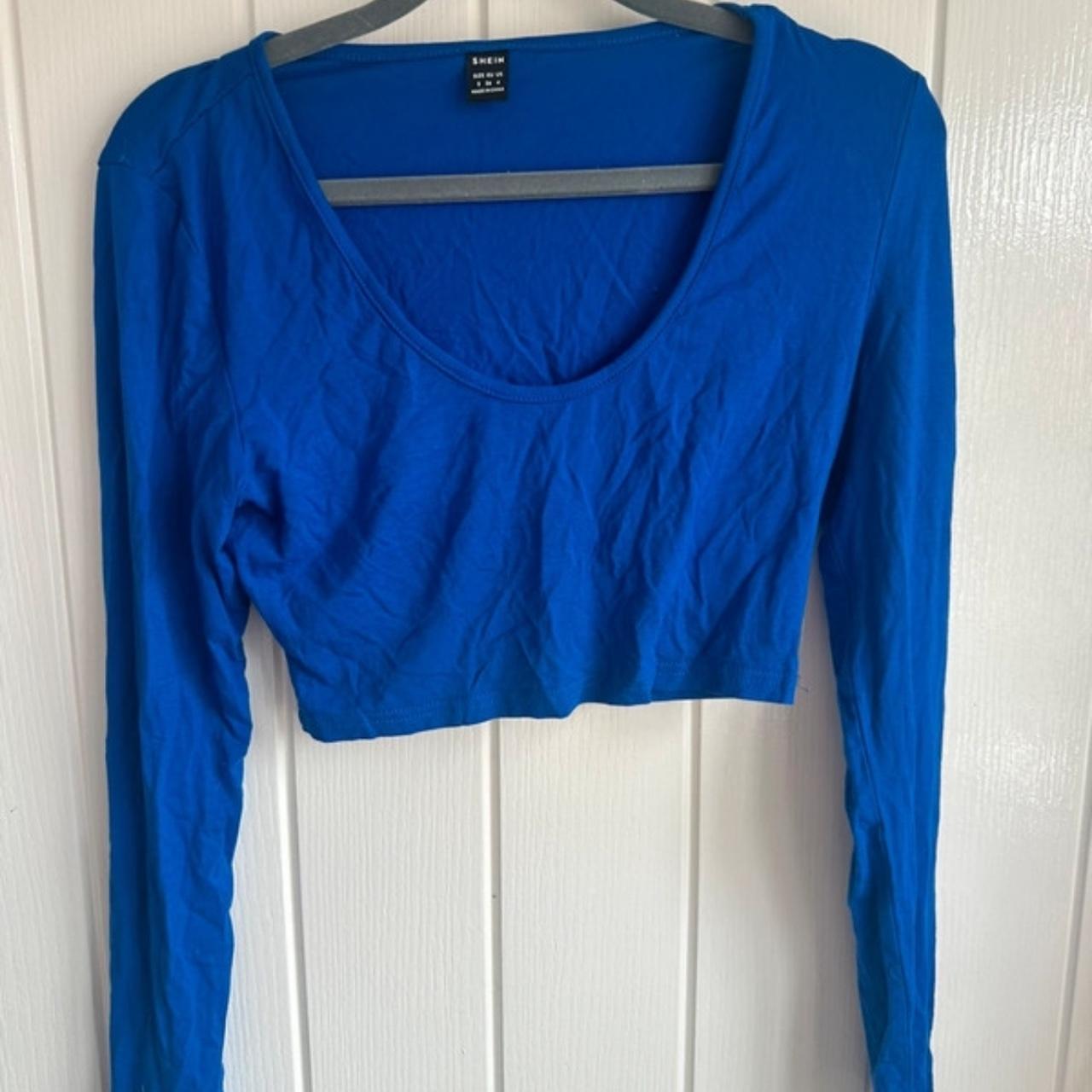 Shein blue crop top - Depop