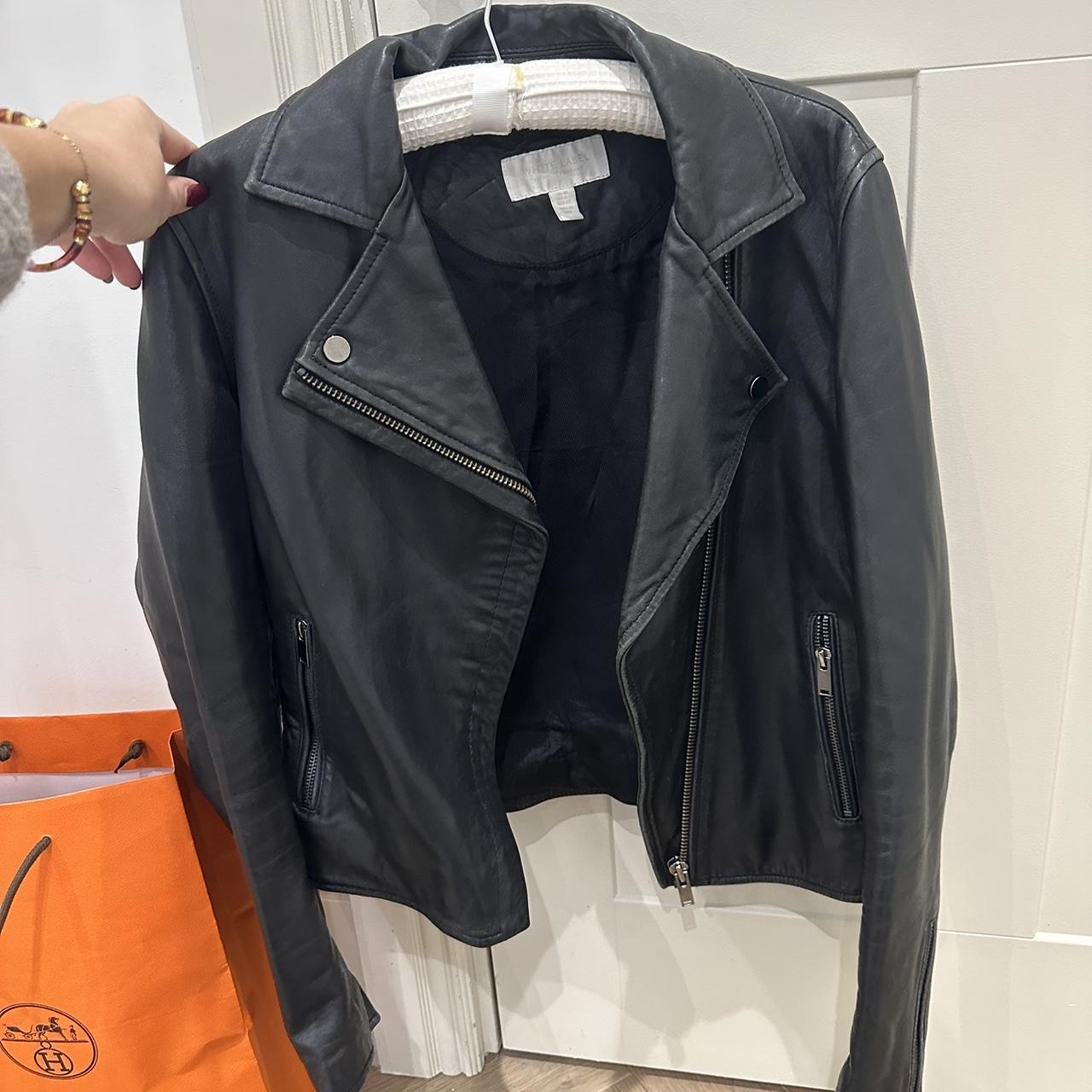 The white company hot sale leather jacket