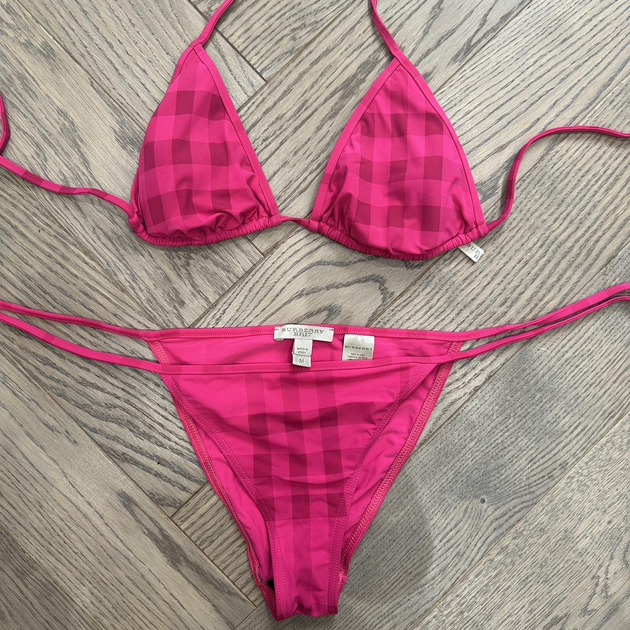 Pink vintage Burberry bikini. Size M