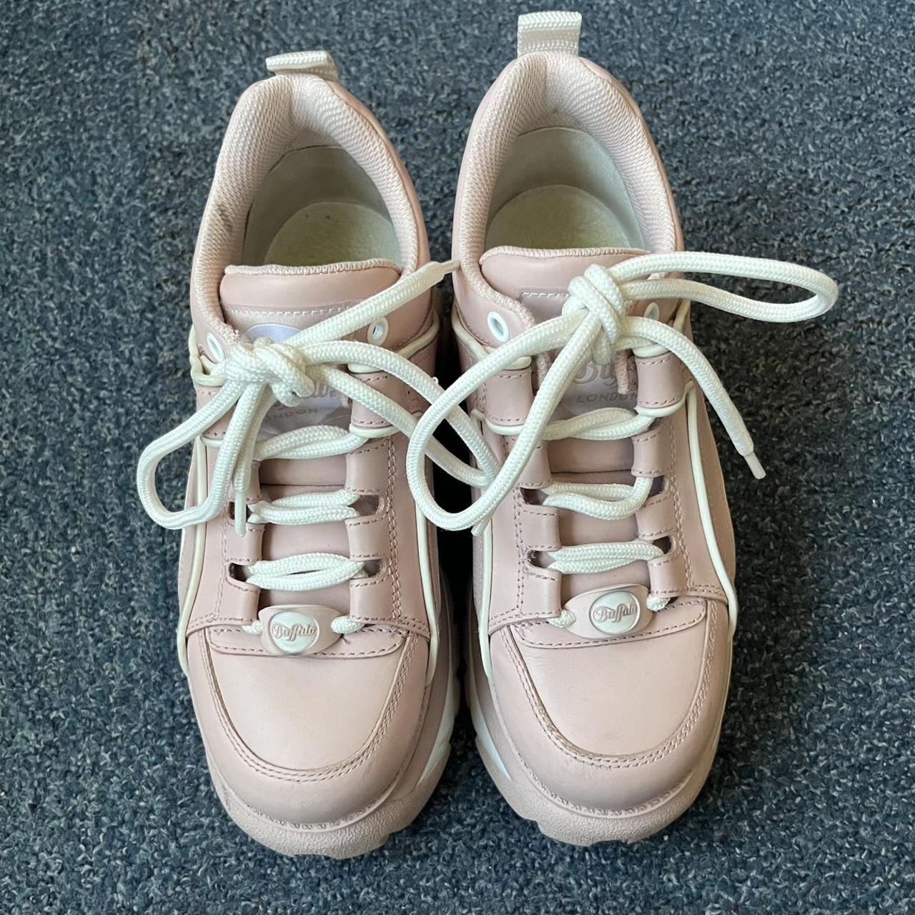 baby pink low top ankle buffalo london platform... - Depop