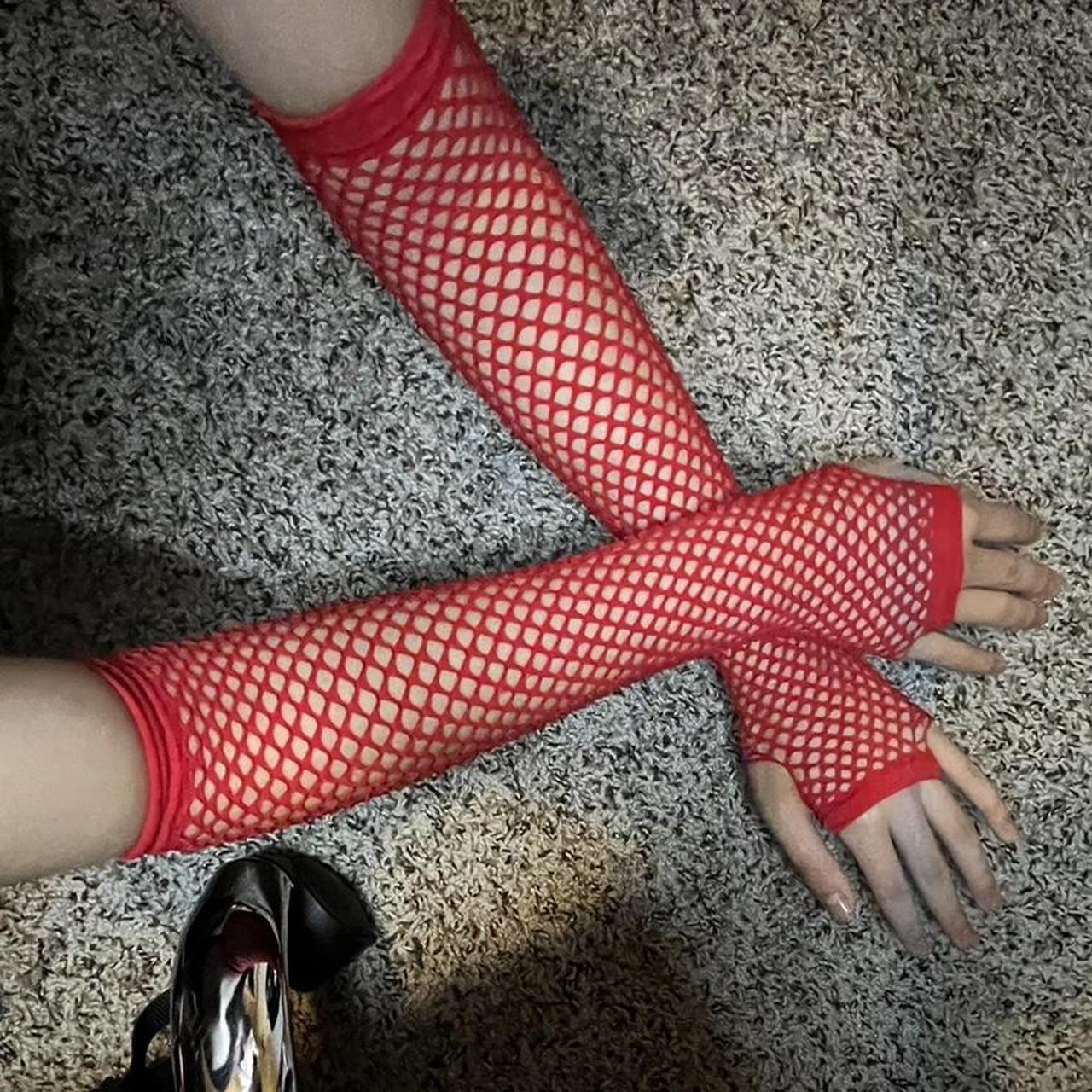 Red glove sleeves Tags grunge emo... Depop