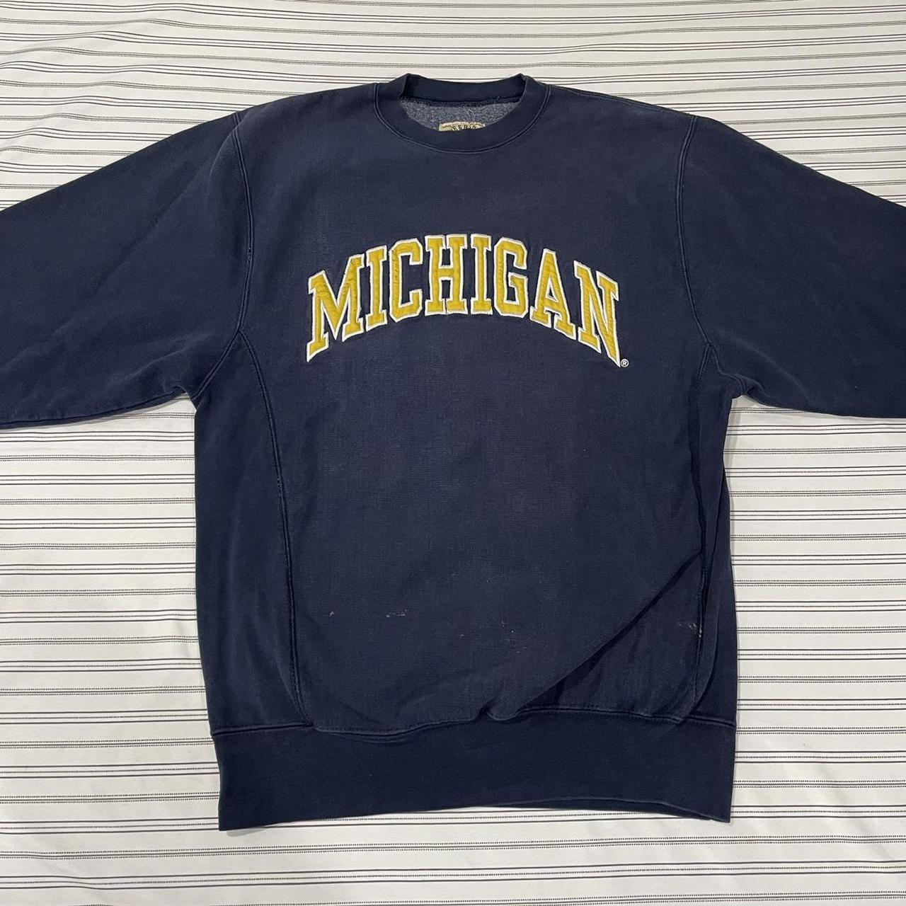 Vintage 90s Michigan State University Reverse Weave... - Depop