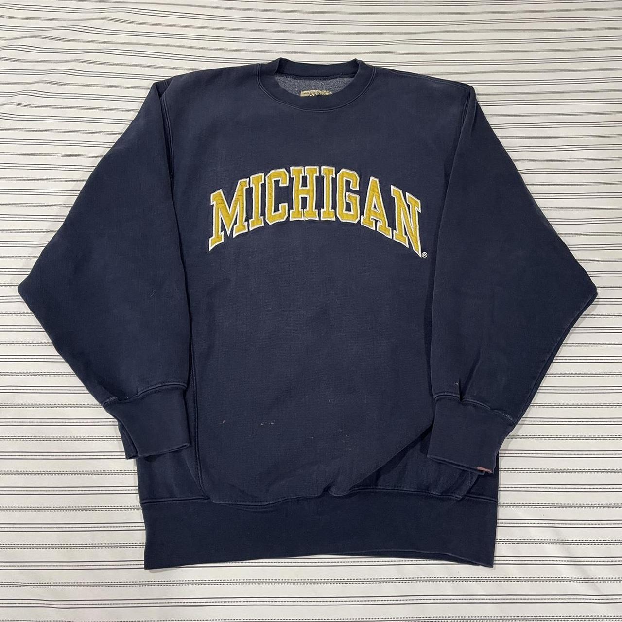 Vintage 90s Michigan State University Reverse Weave... - Depop