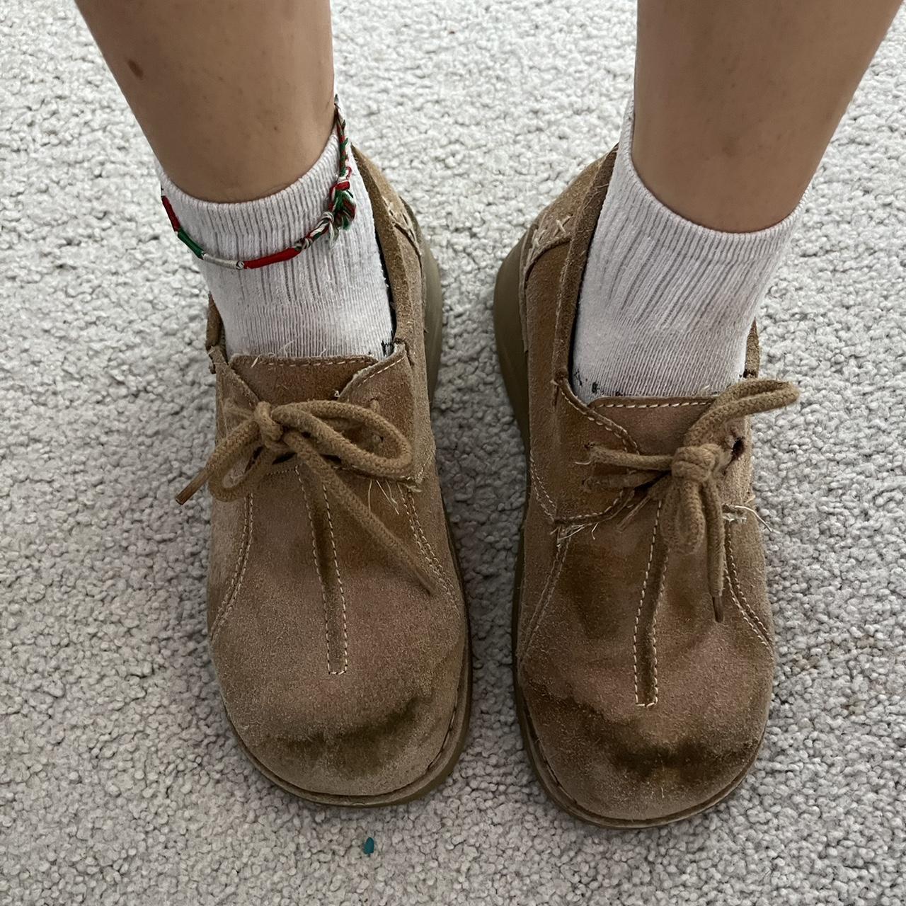 WALTZ suede platform moccasin shoes. Water stains... Depop
