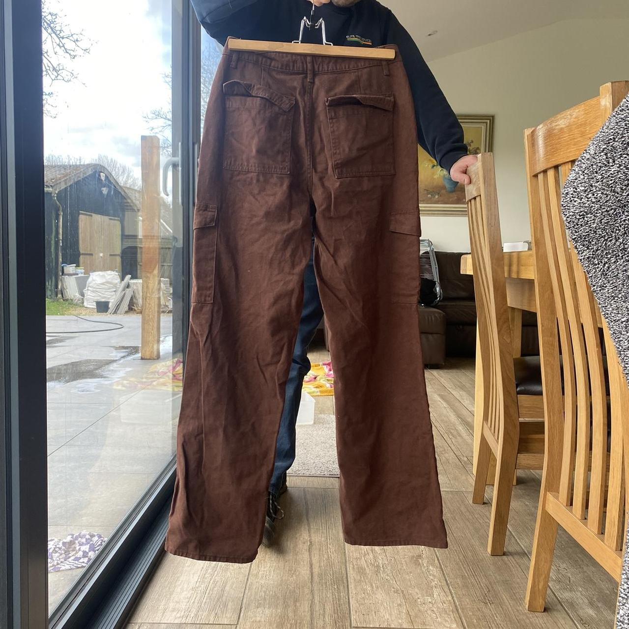 Primark chocolate brown high waisted straight leg... Depop