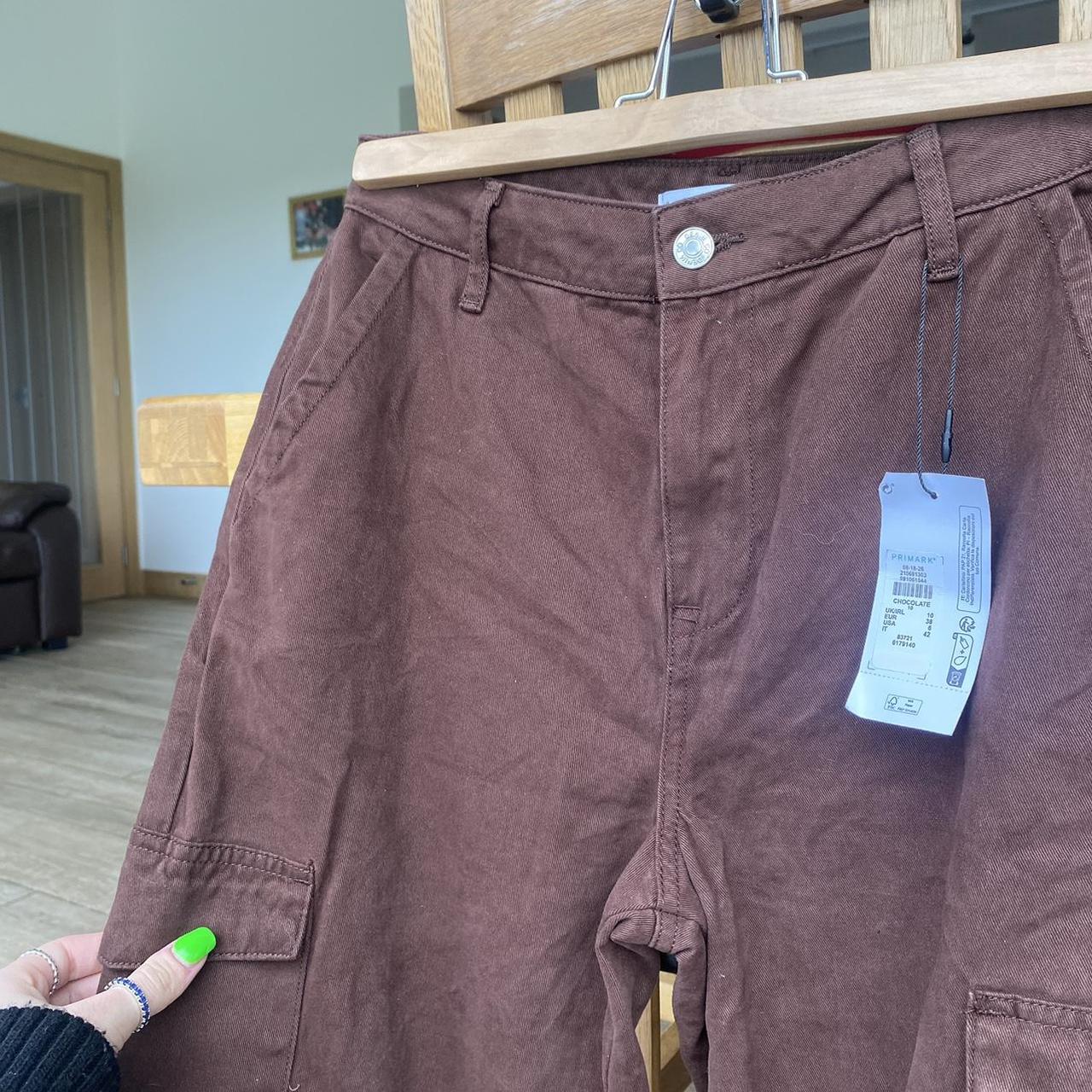 Primark chocolate brown high waisted straight leg... Depop