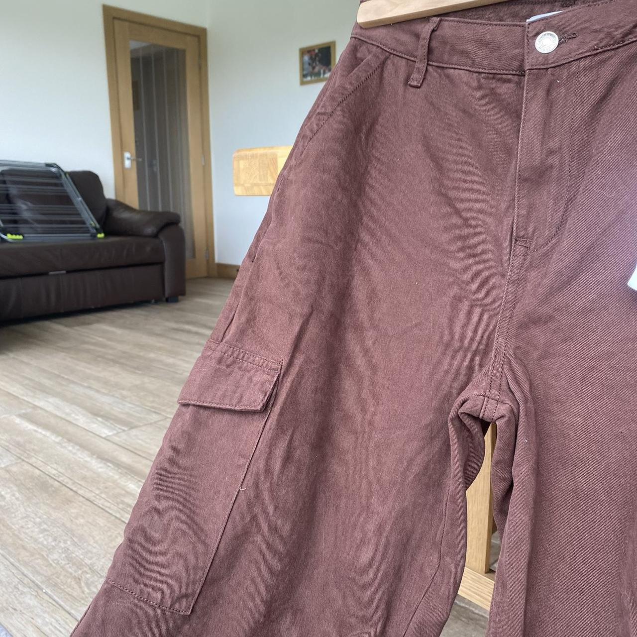 Primark chocolate brown high waisted straight leg... Depop