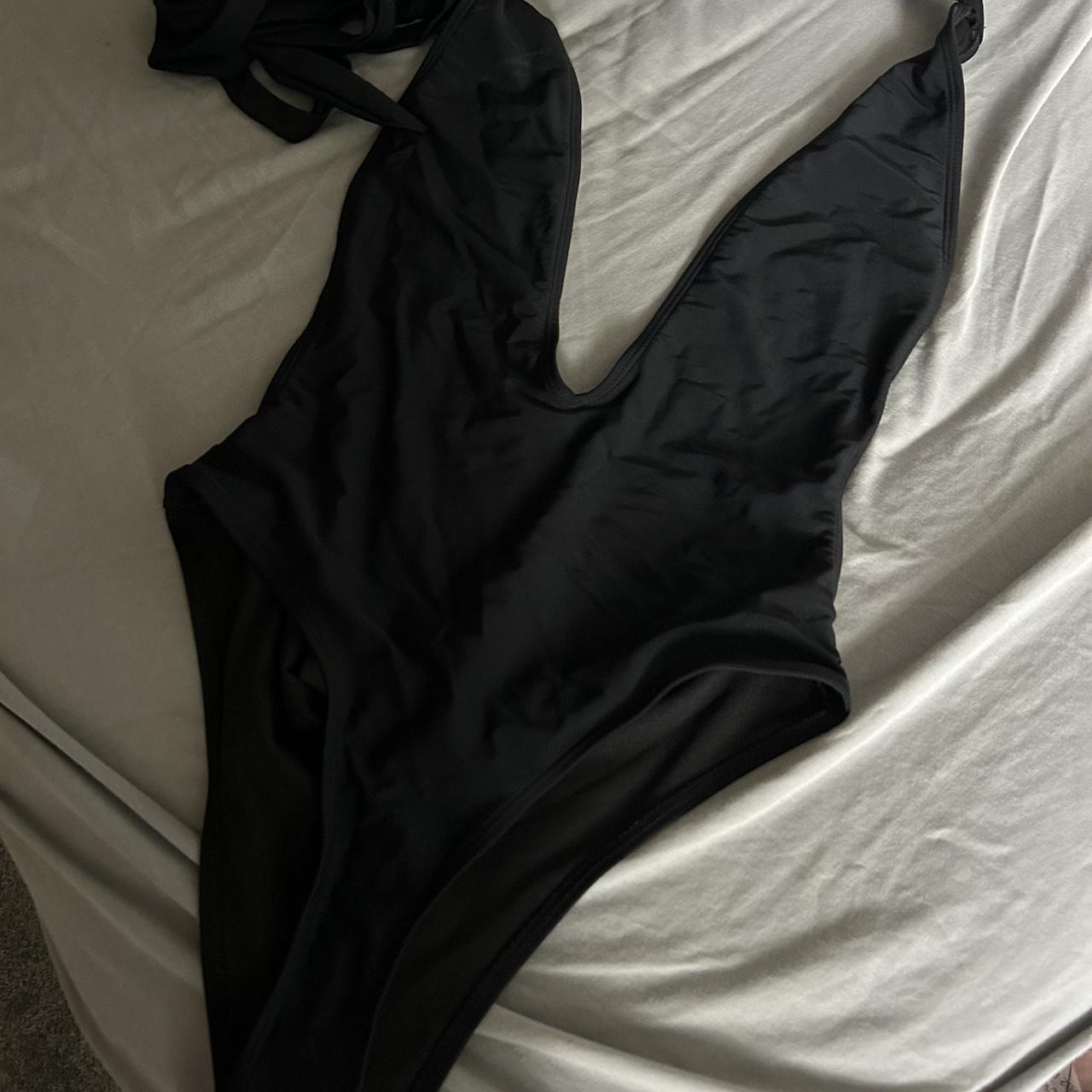Black wrap around swimsuit. Can wrap around in... - Depop