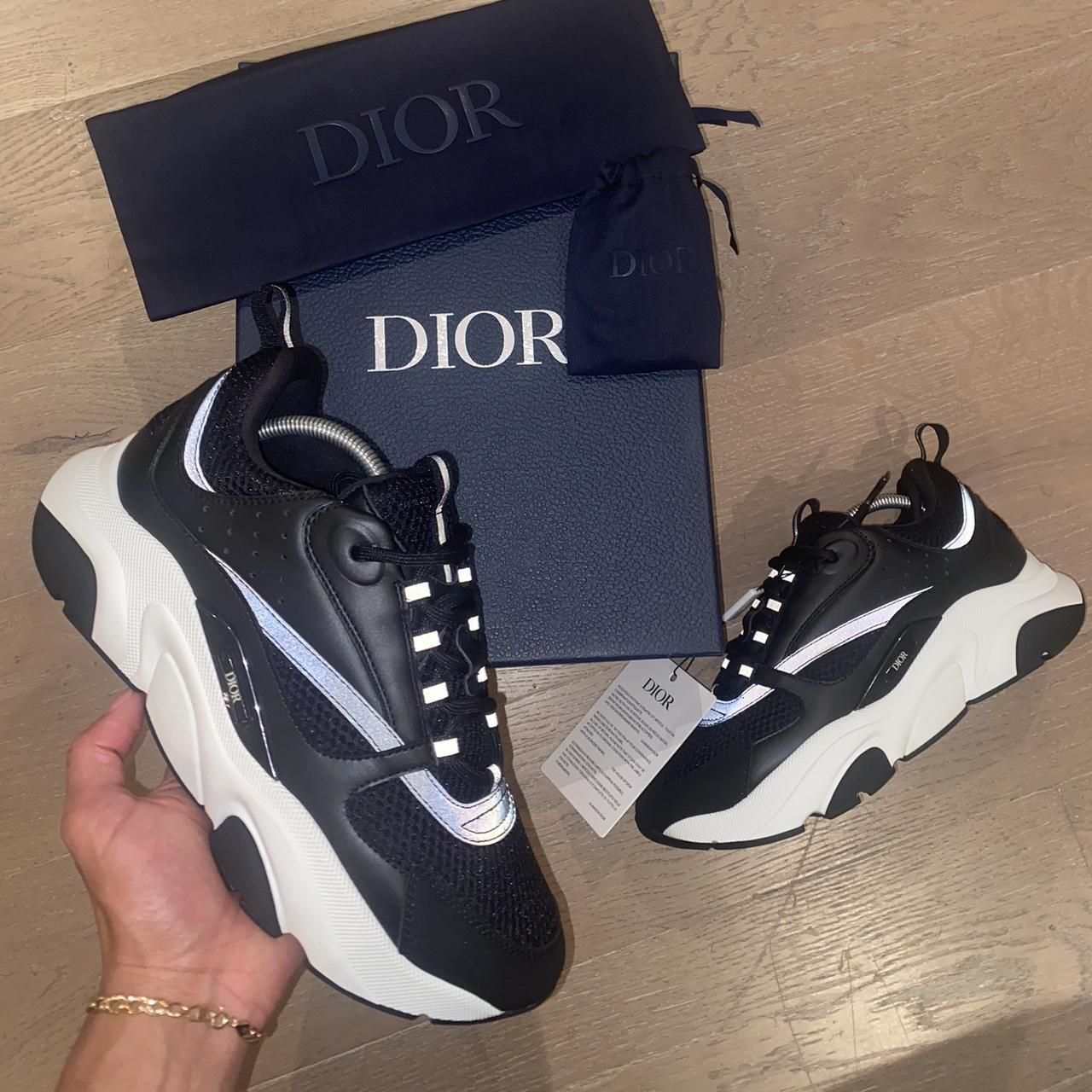 Christian Dior B22 Black/White Trainers Available... - Depop