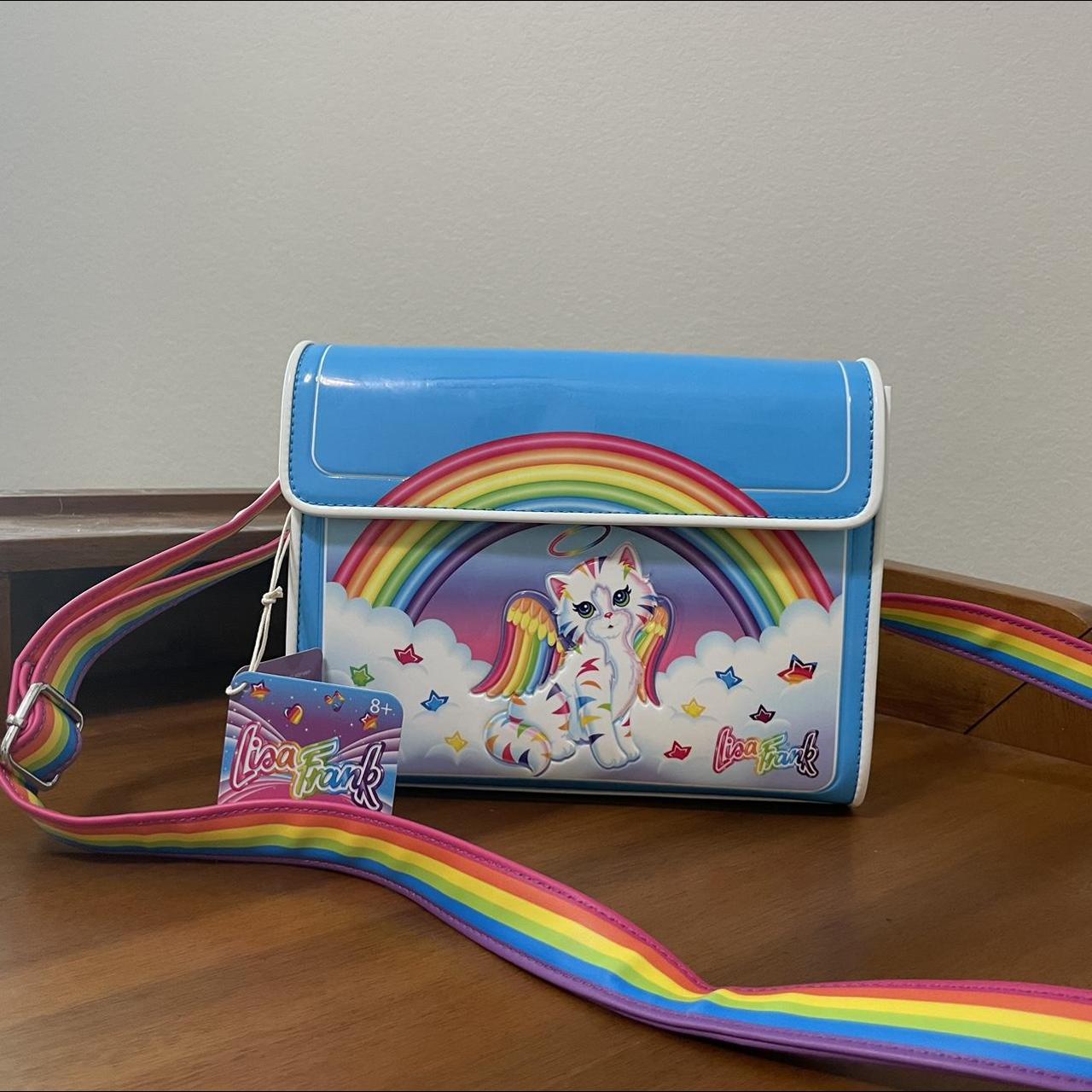 Lisa frank x loungefly body bag never been used took... - Depop