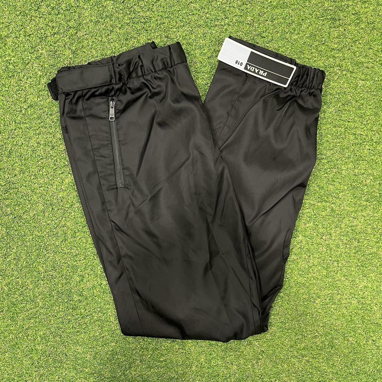 Prada 2018 Nylon Gabardine Rubber Tag Track Pant