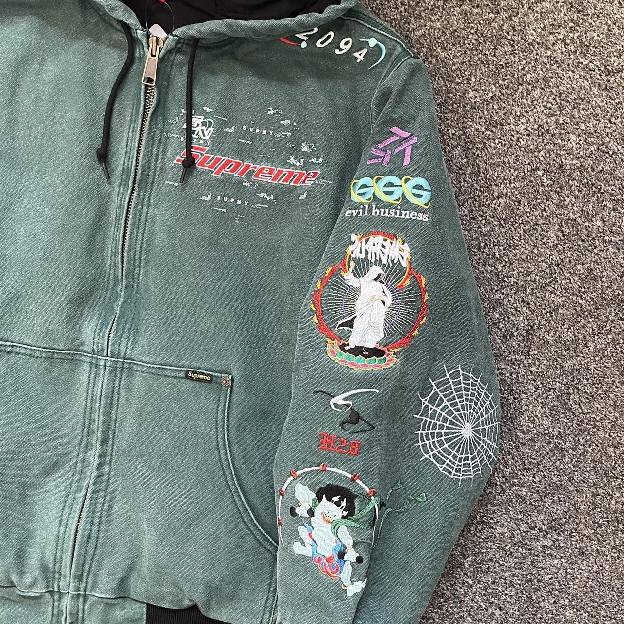Supreme AOI Hooded Work Jacket Teal Large Shipped | Depop