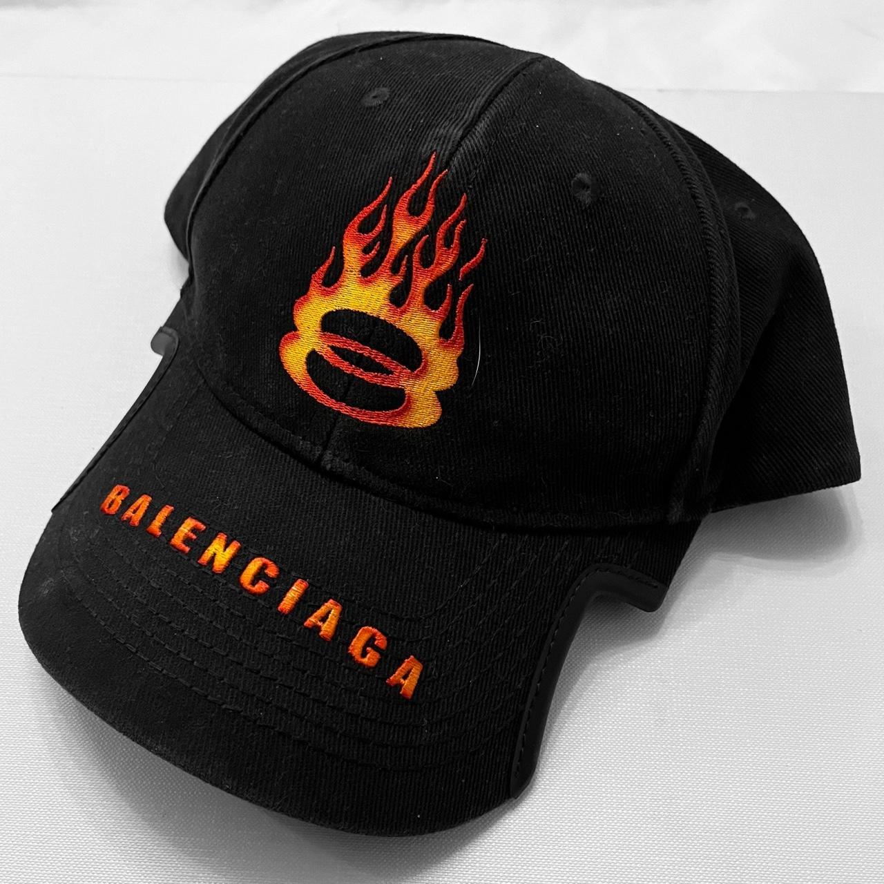 Balenciaga Burning Unity Logo Cotton Drill Baseball | Depop