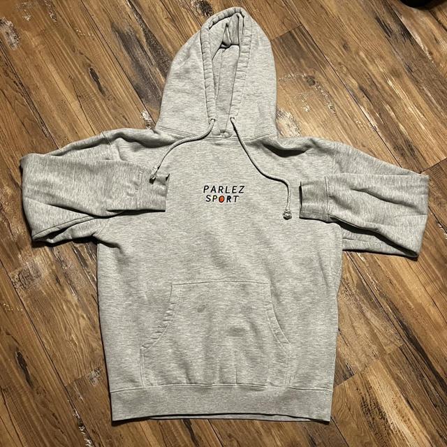 Grey Parlez Sport hoodie Tagged size M fits just Depop