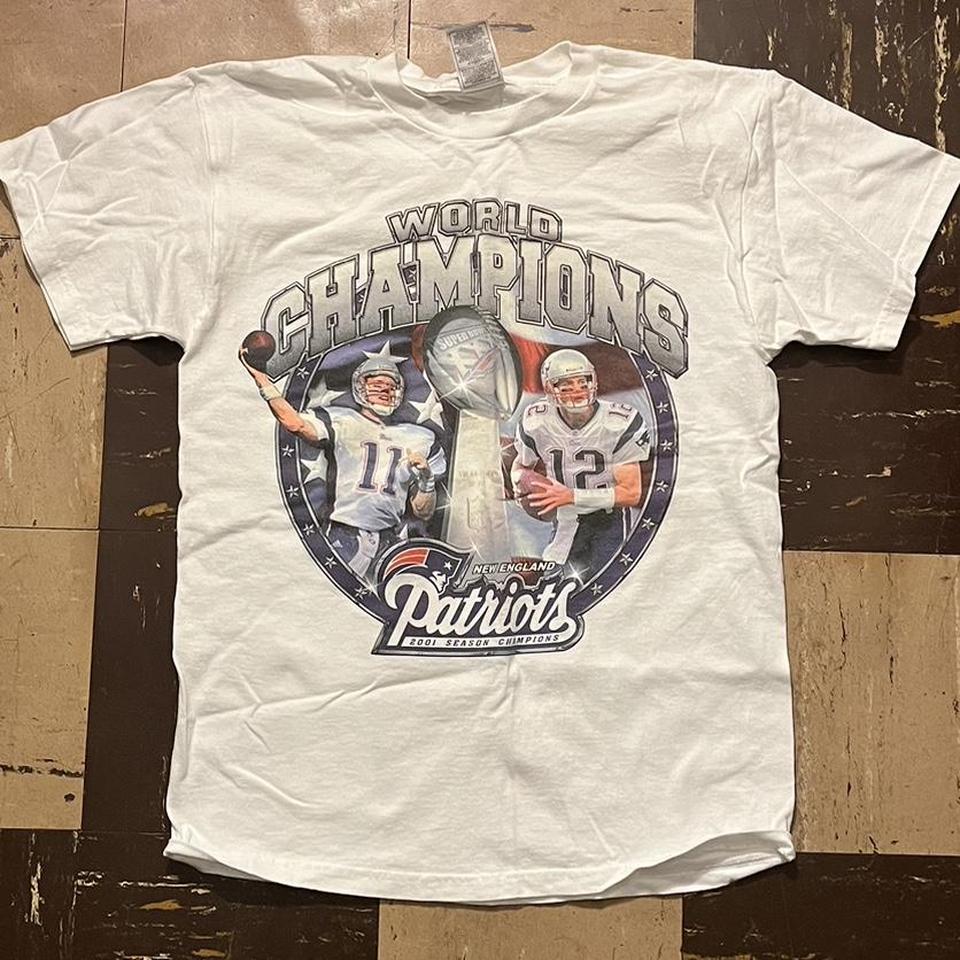 ♻️Vintage New England Patriots Champions 2001 - Depop