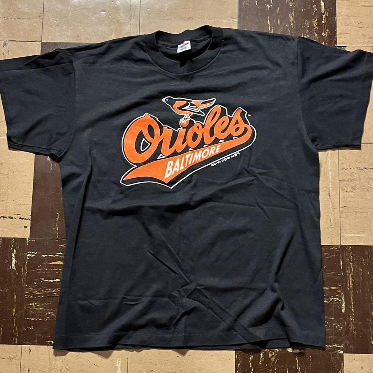 Youth Stitches Black Baltimore Orioles Logo Button-Down Jersey