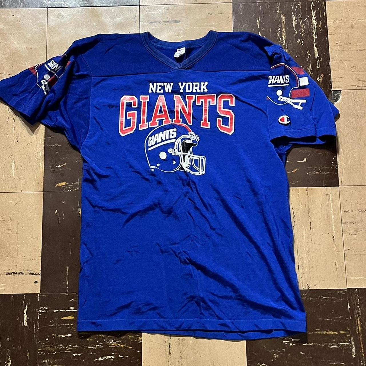 Vintage 80s NY Giants Cotton Jersey In Amazing - Depop