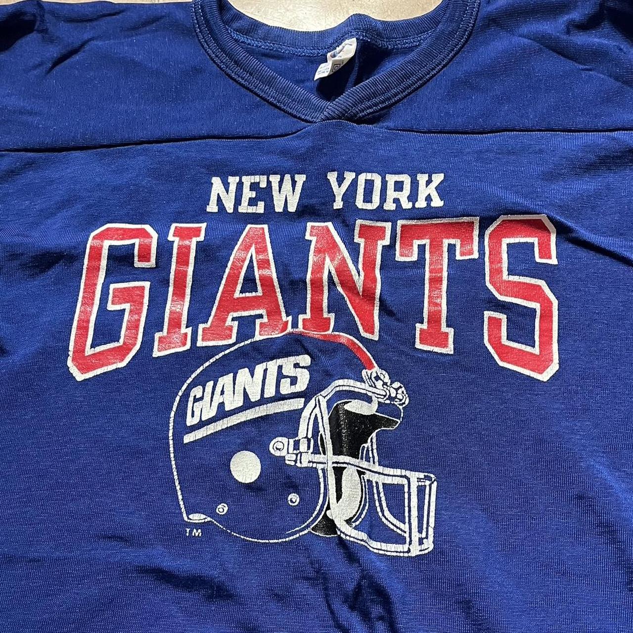 Vintage 80s NY Giants Cotton Jersey In Amazing - Depop