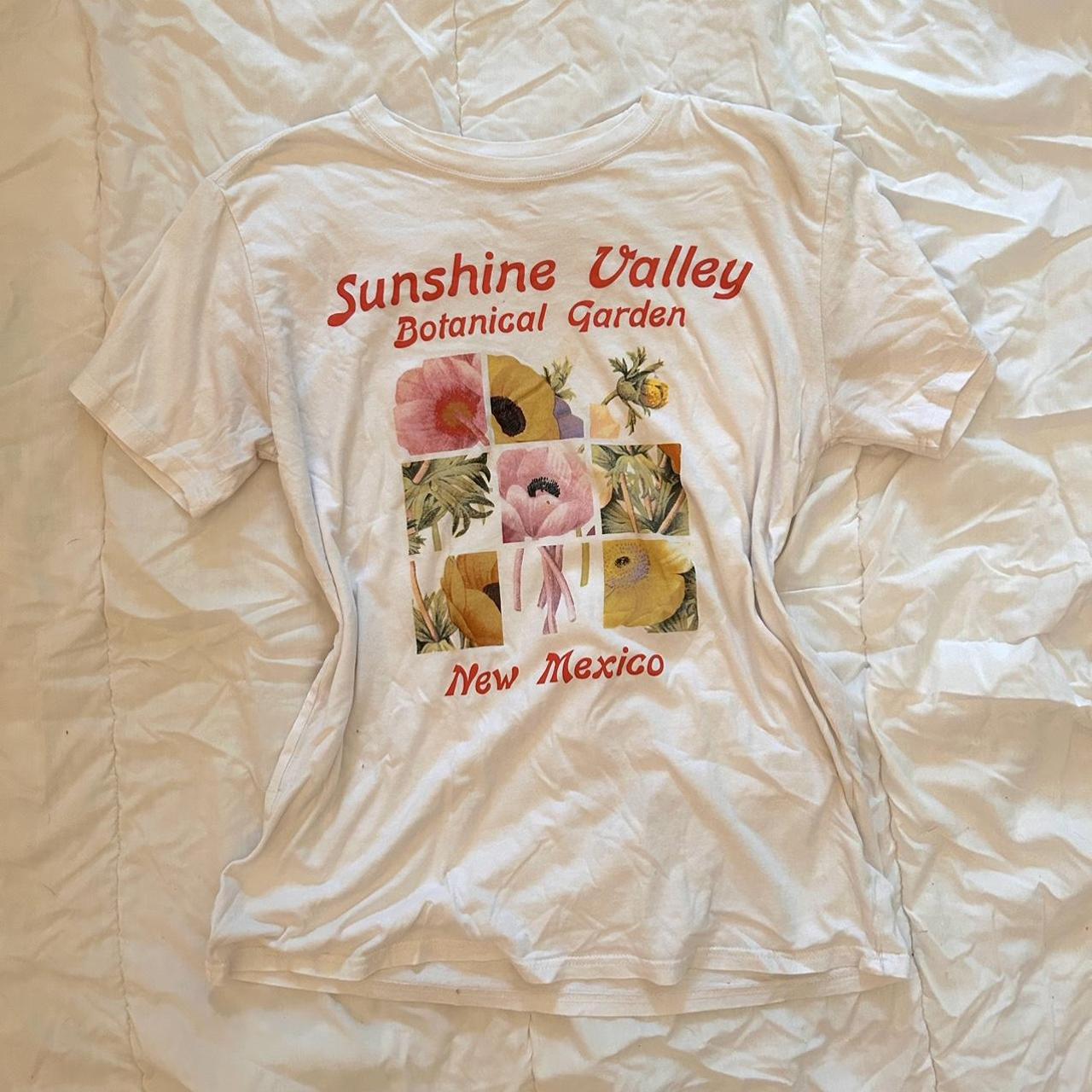 Plain White Target Graphic TShirt With Floral... Depop