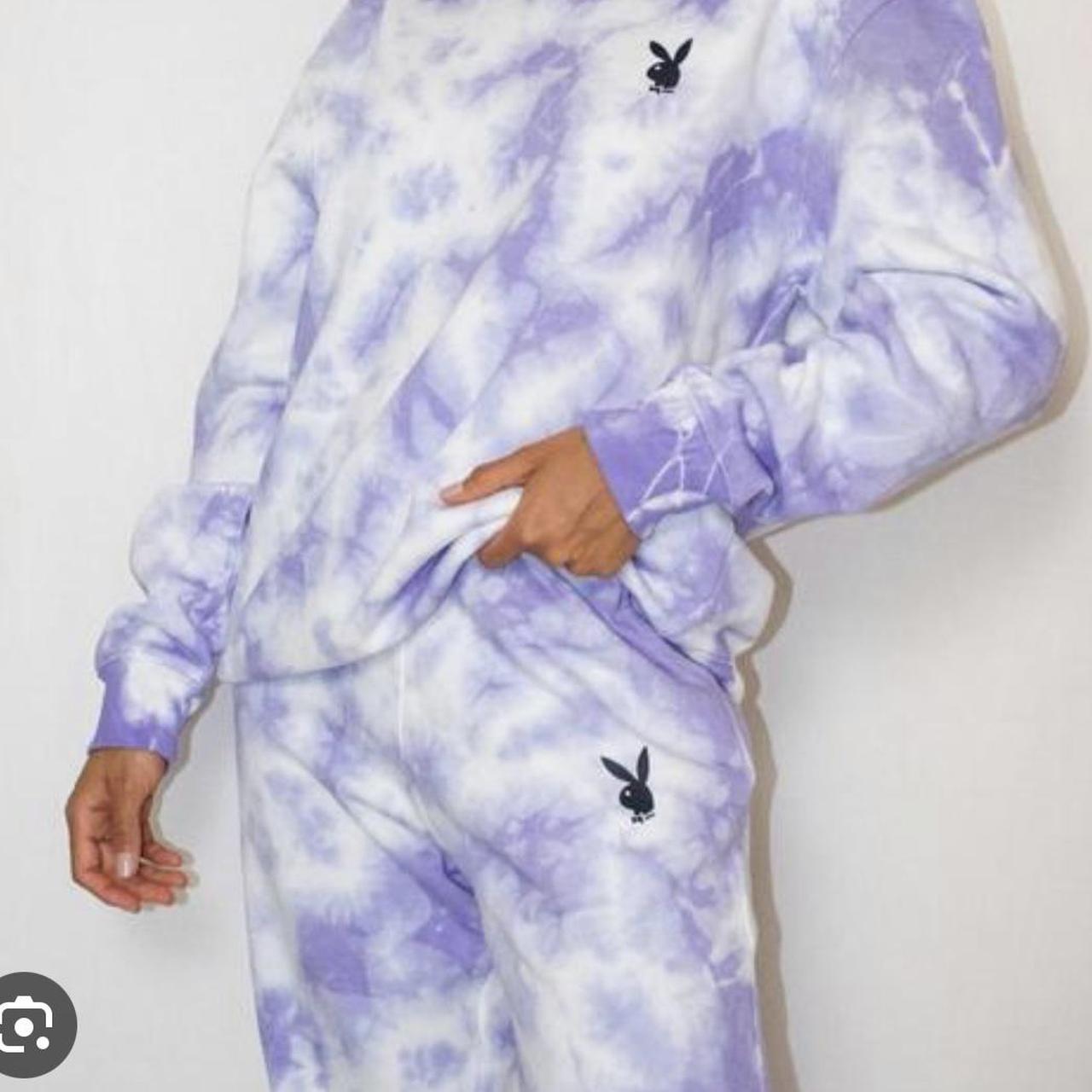 Play Boy x Missguided Lilac Tie Dye Oversized Depop