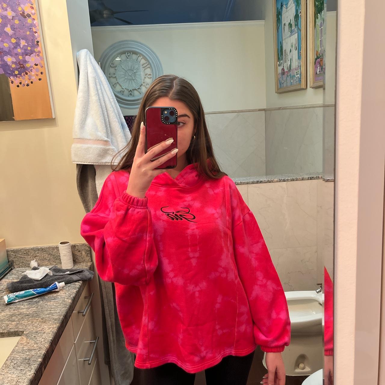 I Am Gia Tatiana red pink tie dye hoodie Matching Depop