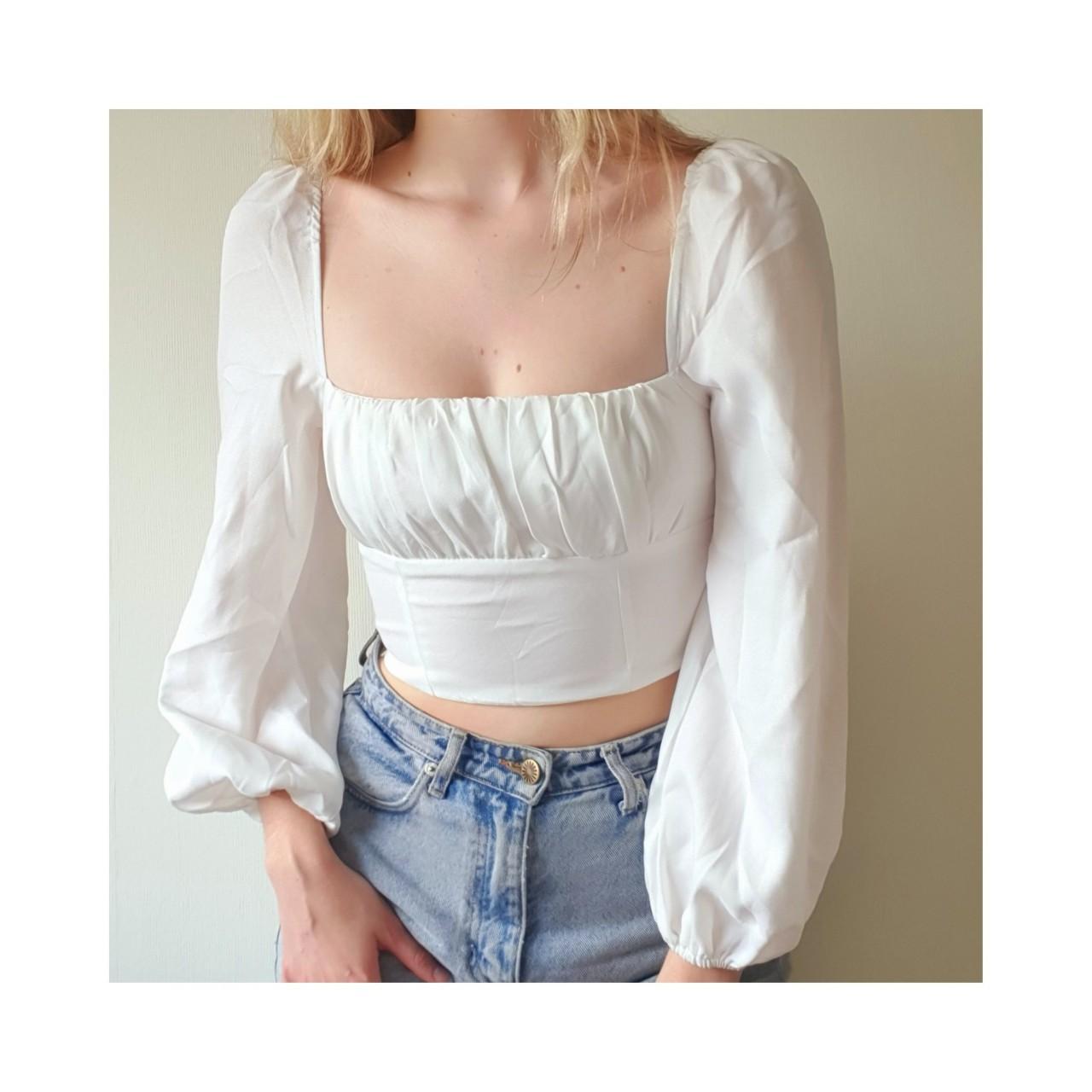 Princess Polly Women's White Crop-top | Depop