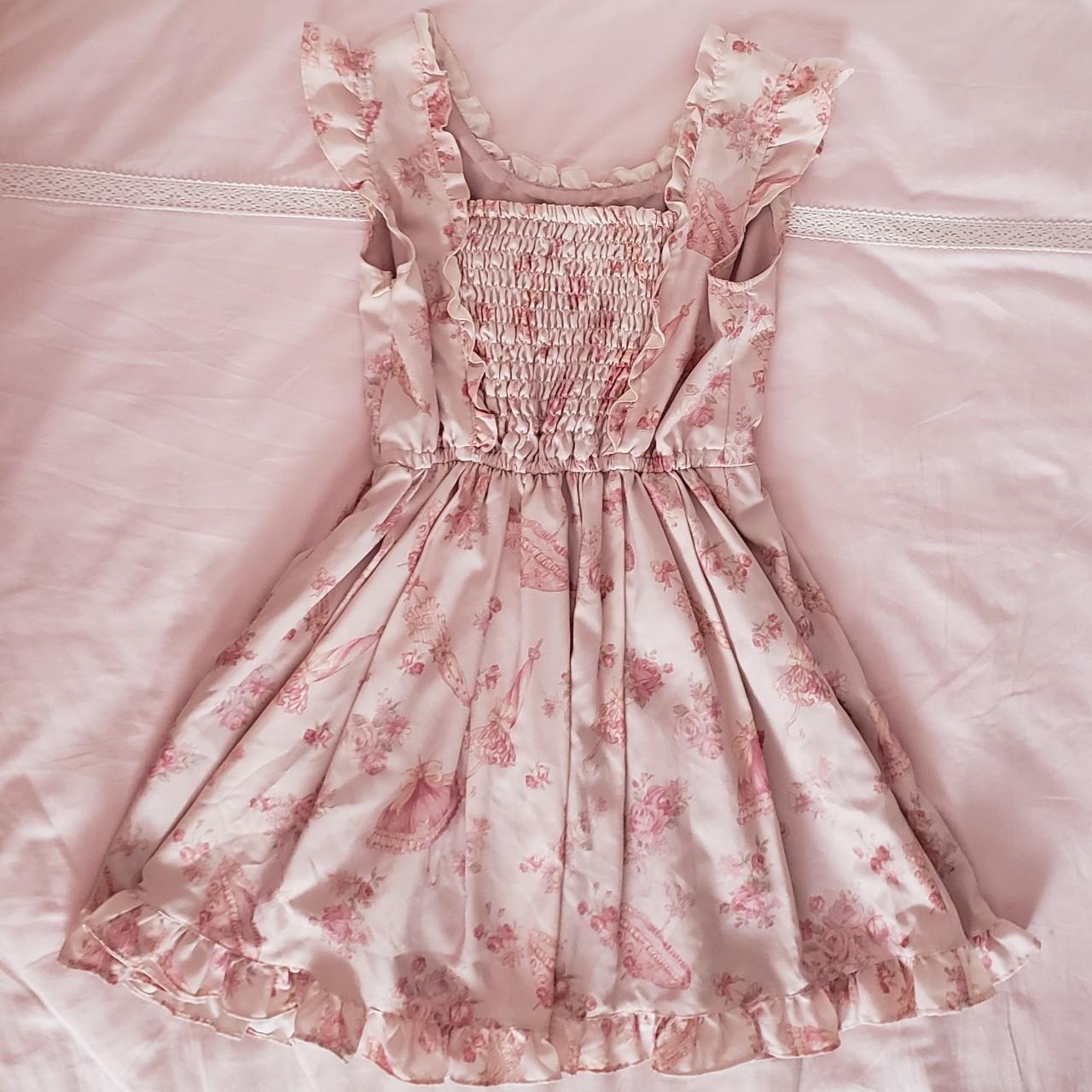 Light pink Liz Lisa dress with an adorable floral... - Depop