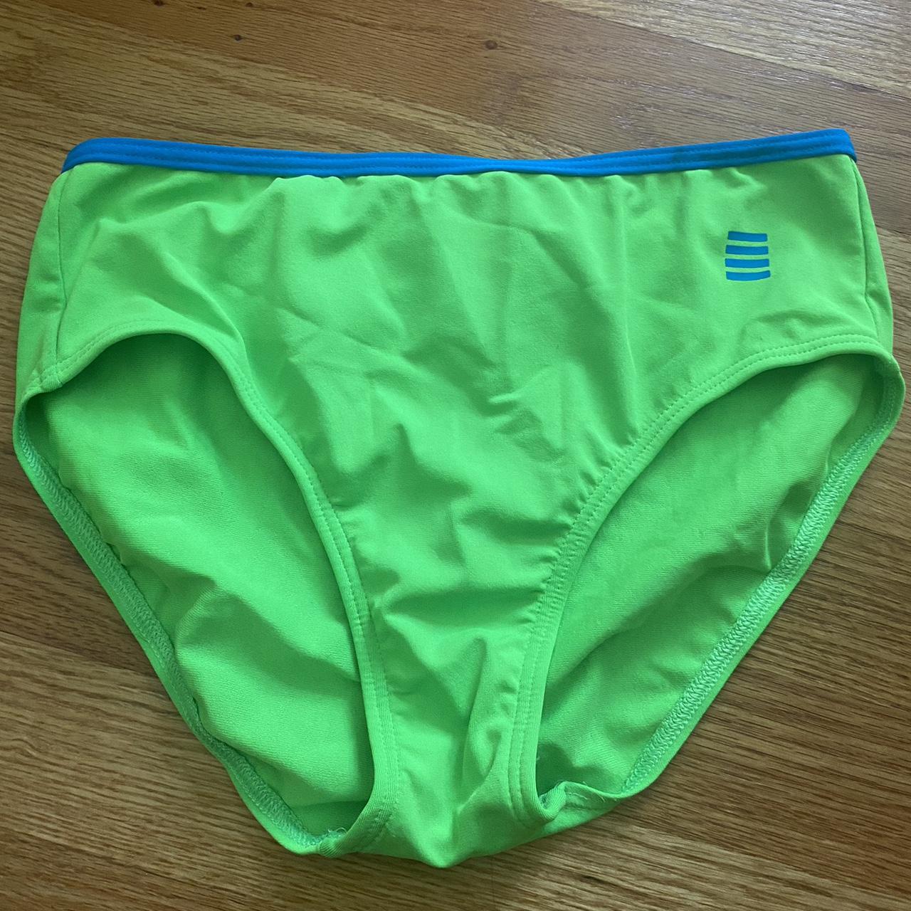 Neon green bikini bottoms. From lands end. Fits an XS - Depop