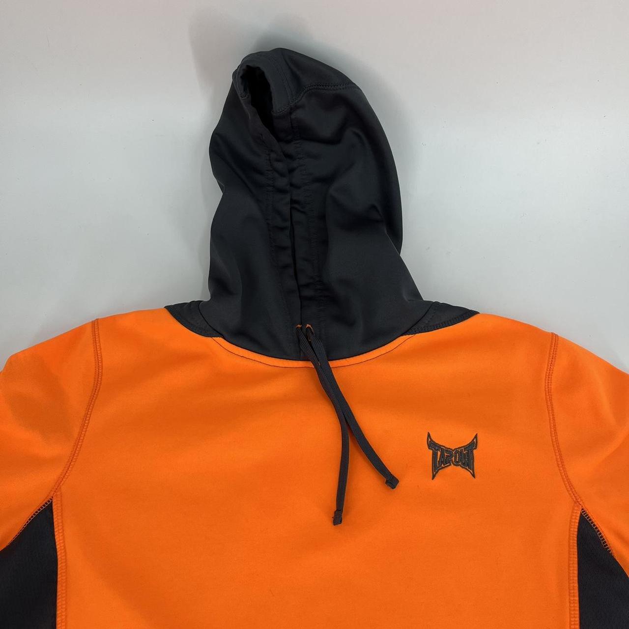 Vintage Tapout Hoodie Mens Large Orange Black Depop