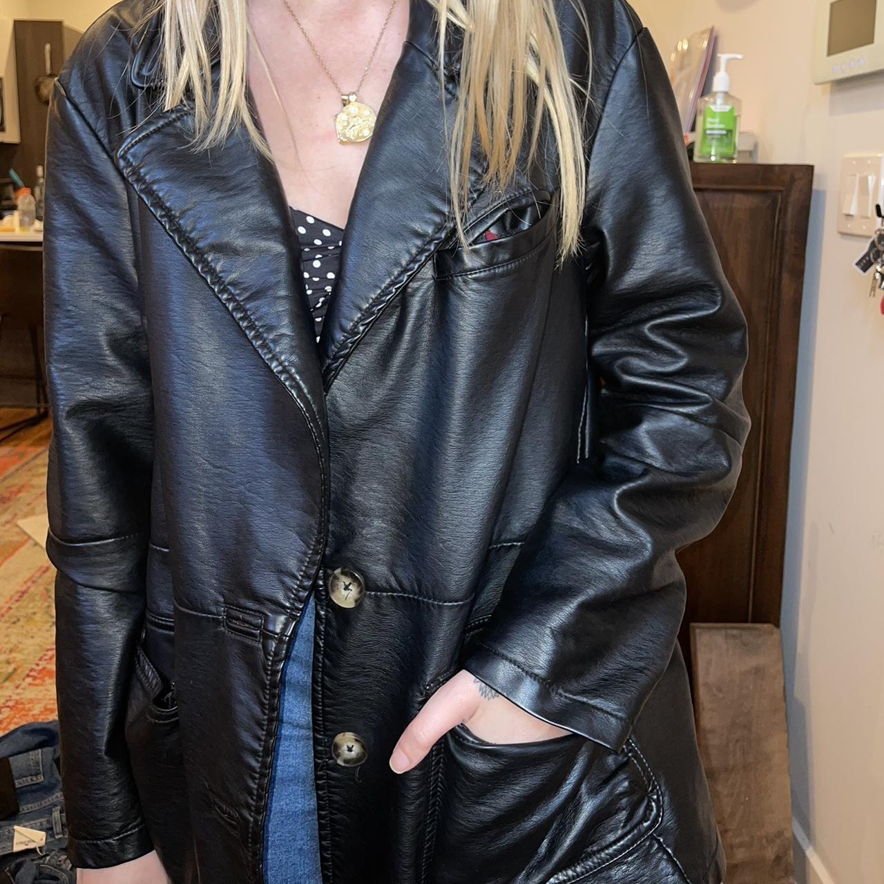 Leather Jacket, price is with pins included. Pins - Depop