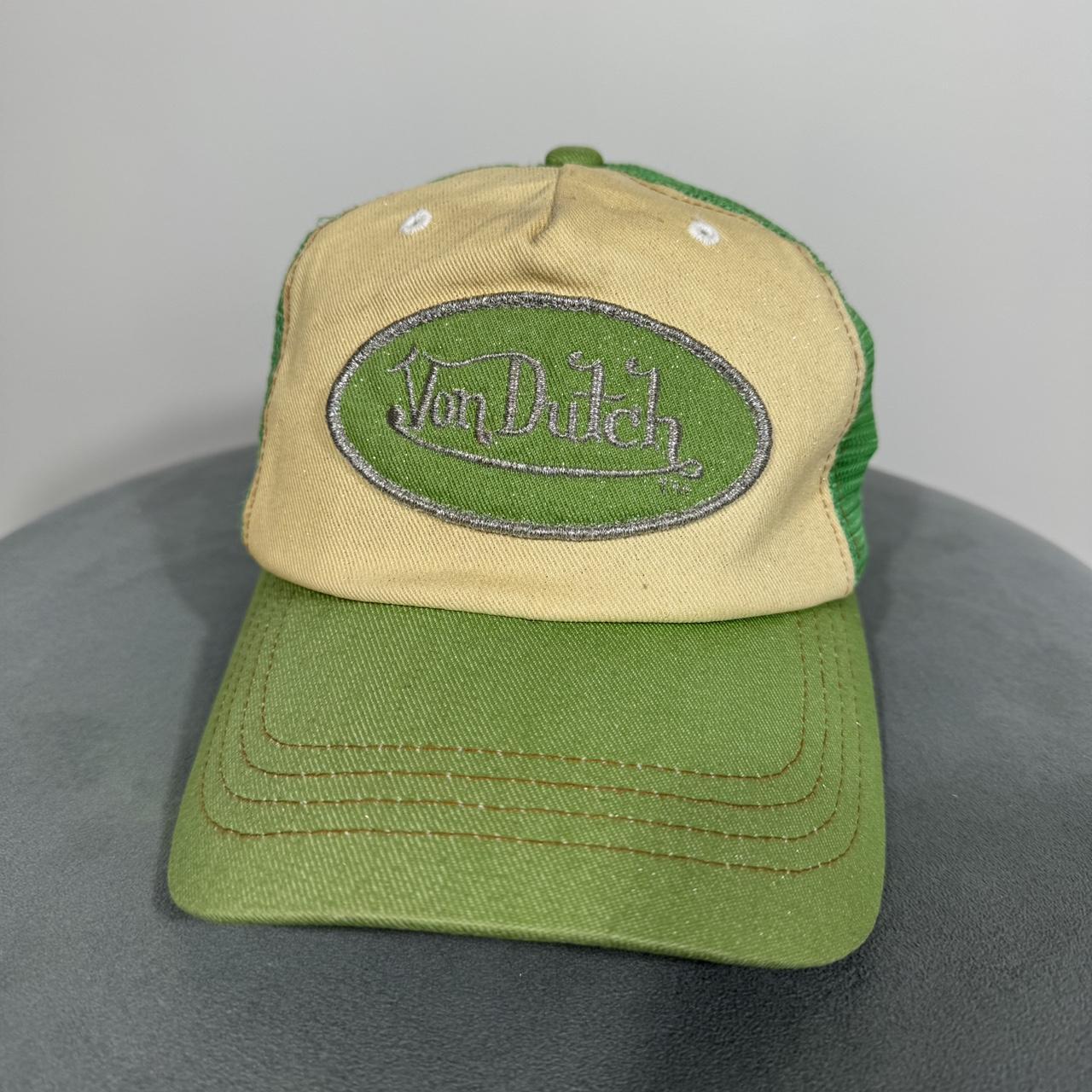 VON DUTCH Y2K VINTAGE GREEN SPARKLY HAT as is, no... - Depop